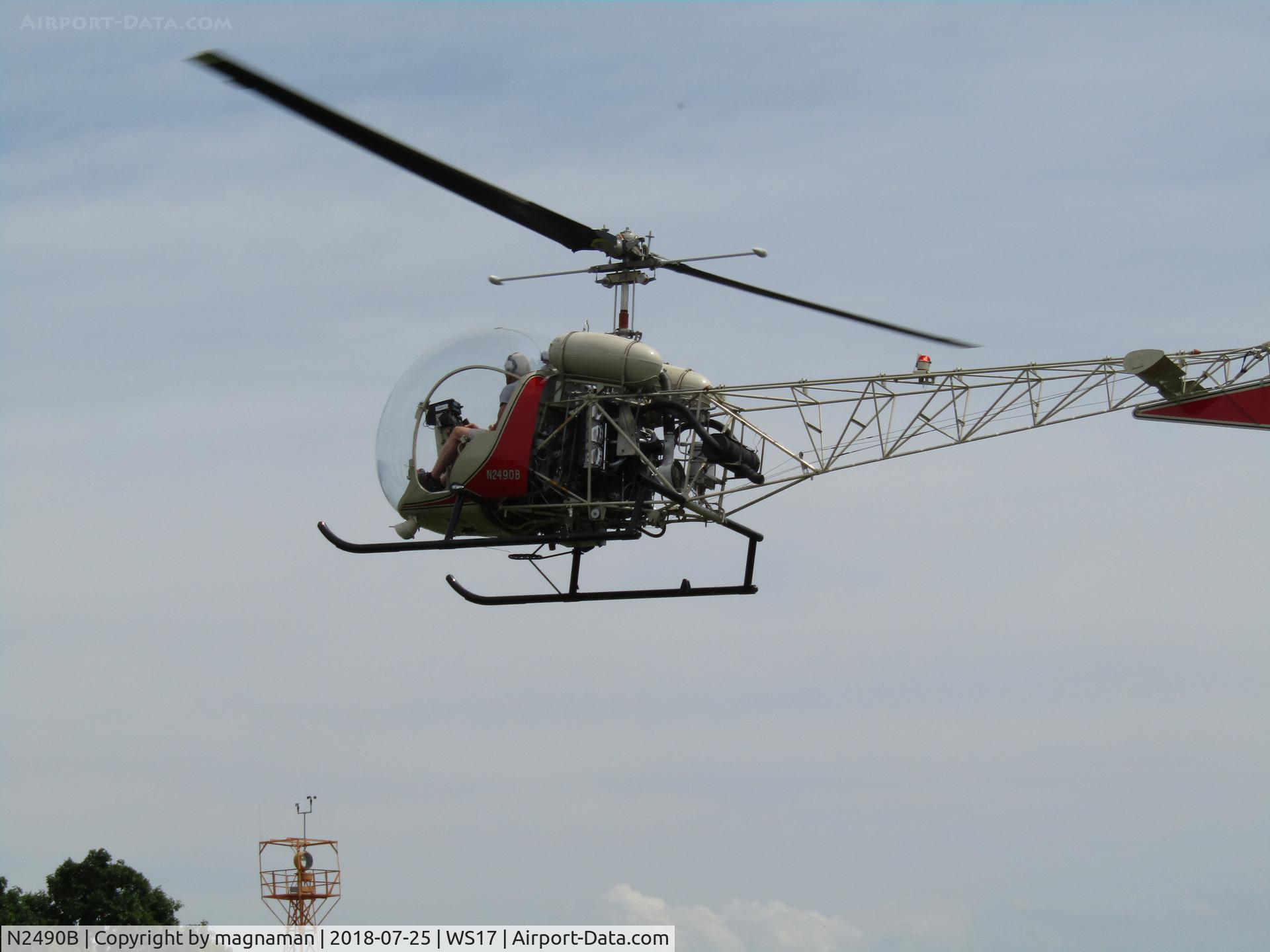 N2490B, 1956 Bell 47G-2 C/N 1516, one of three or 4 doing endless pleasure flights