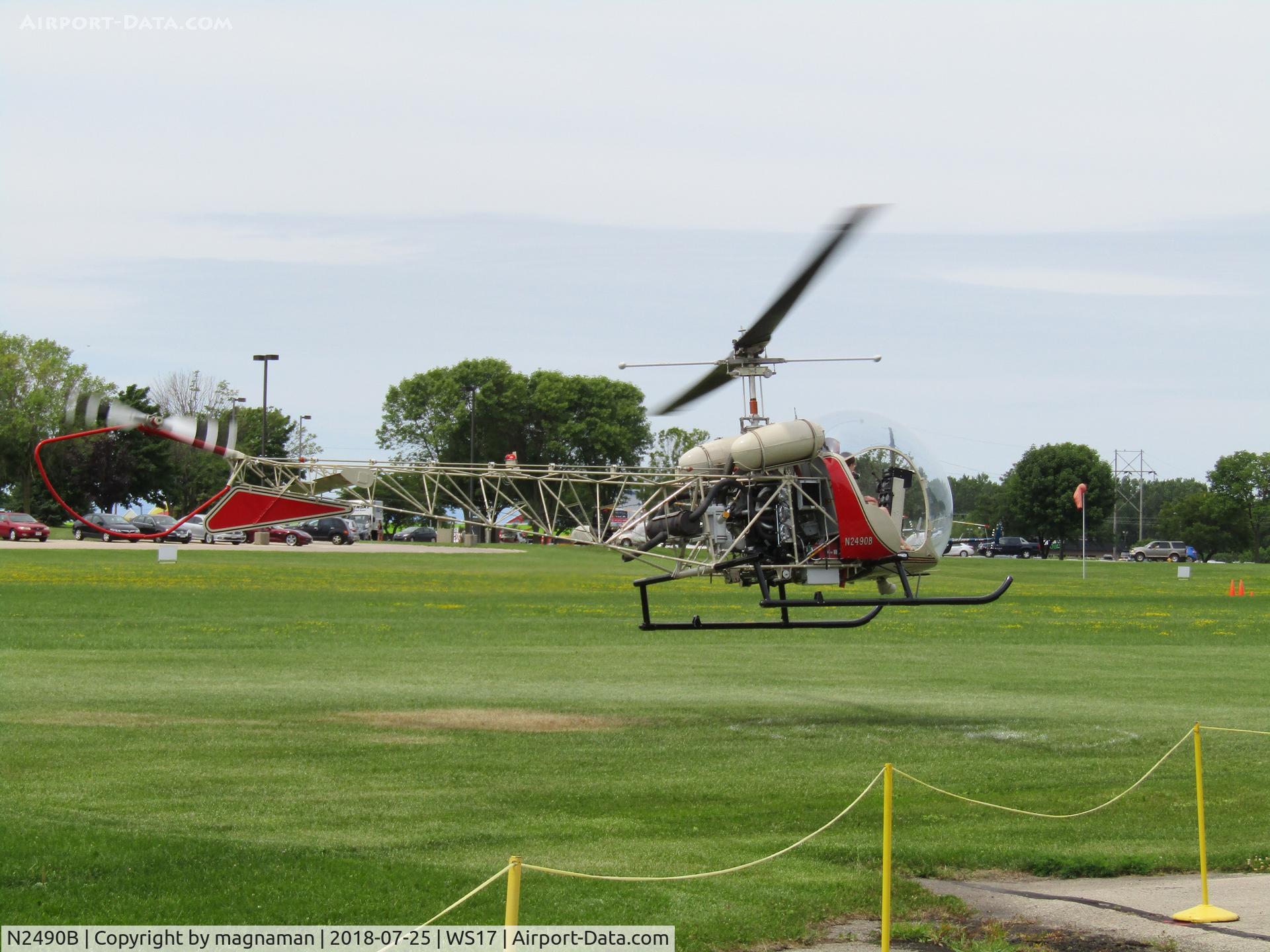 N2490B, 1956 Bell 47G-2 C/N 1516, at pioneer