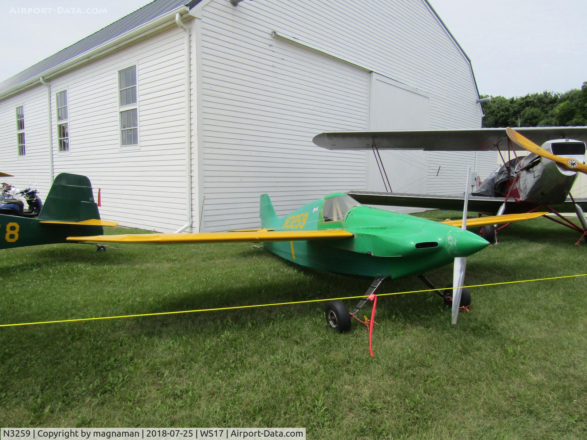 N3259, 1970 Wittman Witts V C/N 11, cool wittman