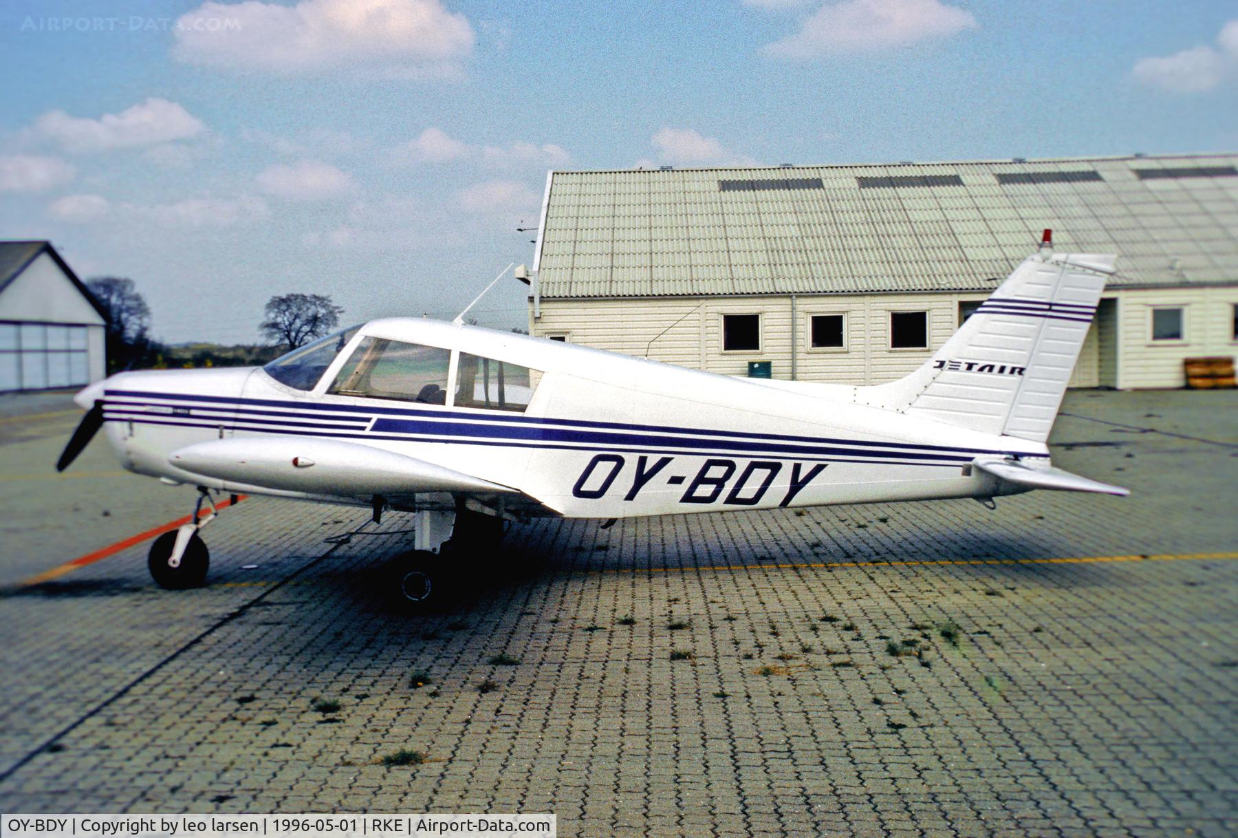 OY-BDY, 1972 Piper PA-28-140E Cherokee C/N 28-7225343, Roskilde 1.5.1996