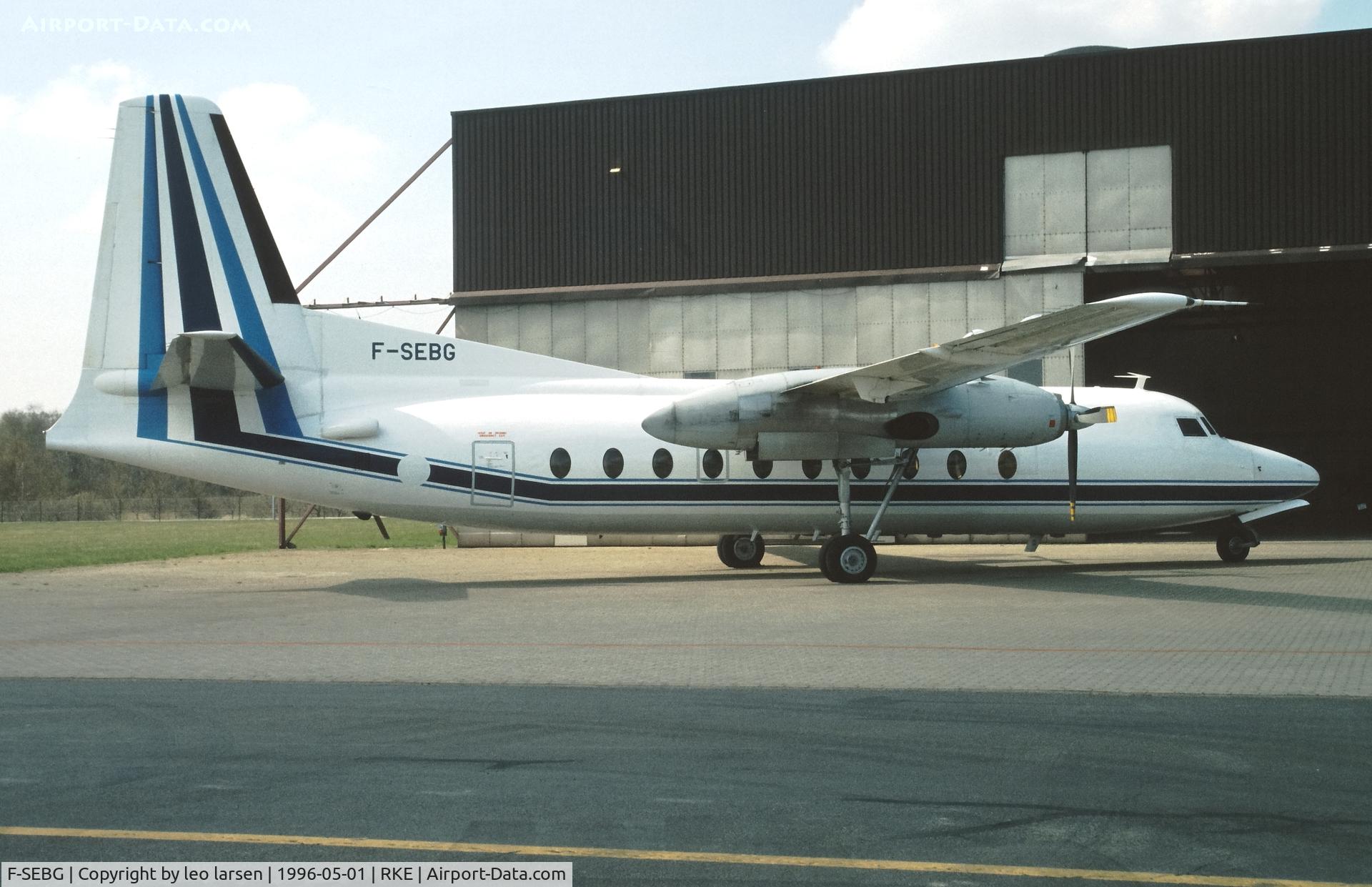 F-SEBG, 1969 Fokker F.27-600 Friendship C/N 10409, Roskilde 1.5.1996