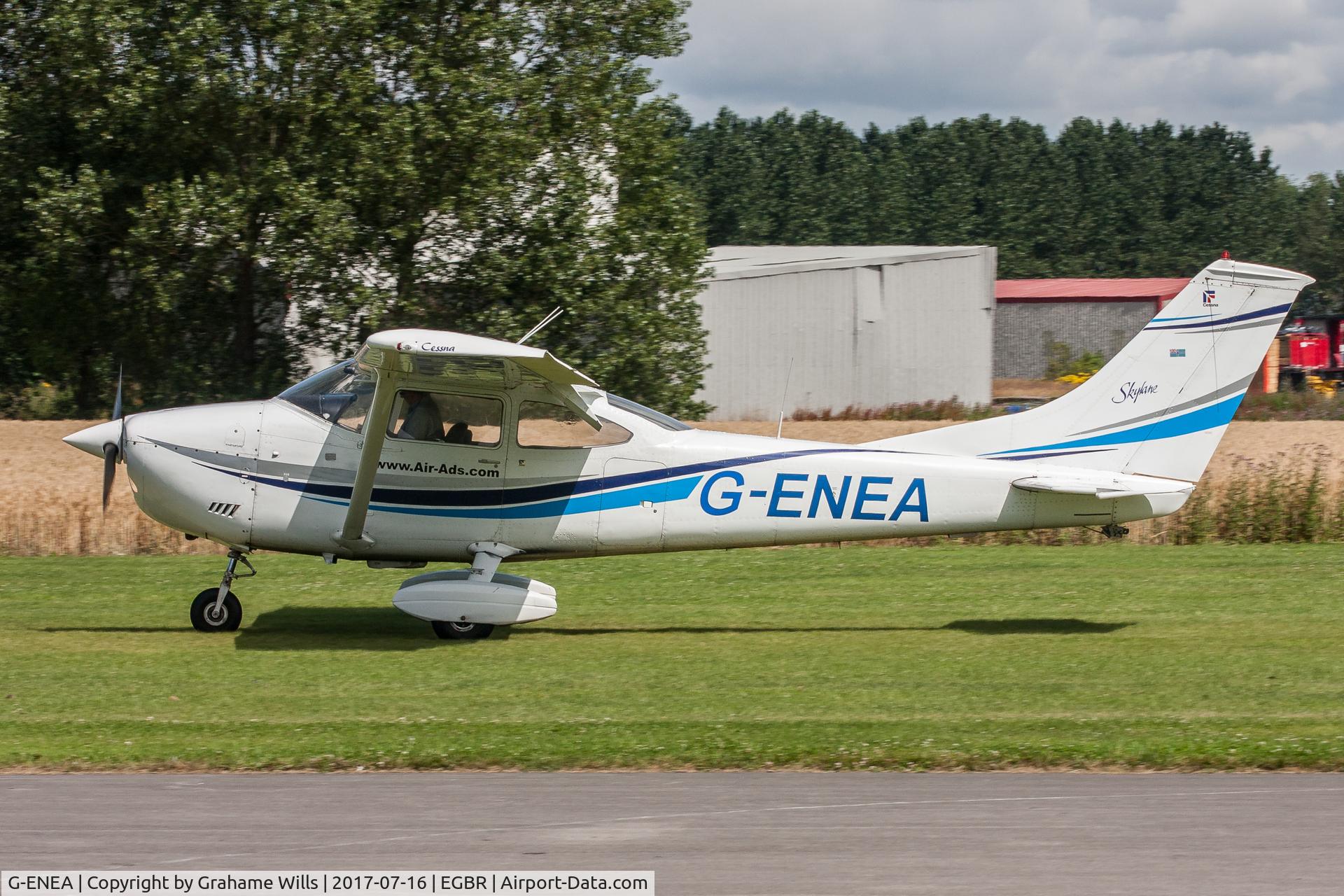 G-ENEA, 1971 Cessna 182P Skylane C/N 182-60895, Cessna 182P G-ENEA Air Ads Ltd, Breighton 16/7/17
