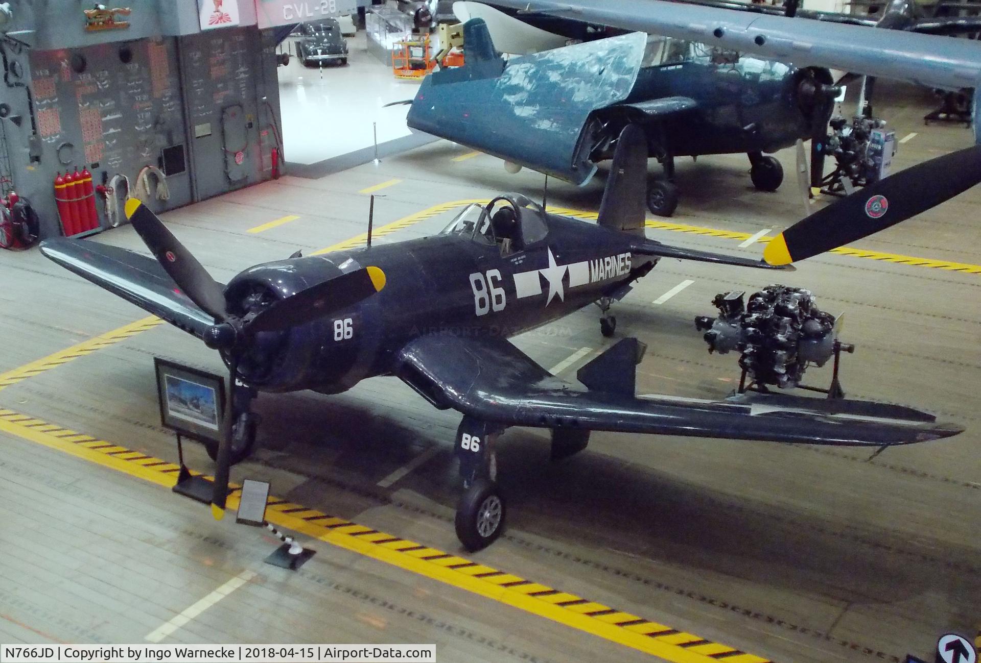 N766JD, Goodyear FG-1D Corsair C/N 3507, Vought (Goodyear) FG-1D (F4U) Corsair at the NMNA, Pensacola FL