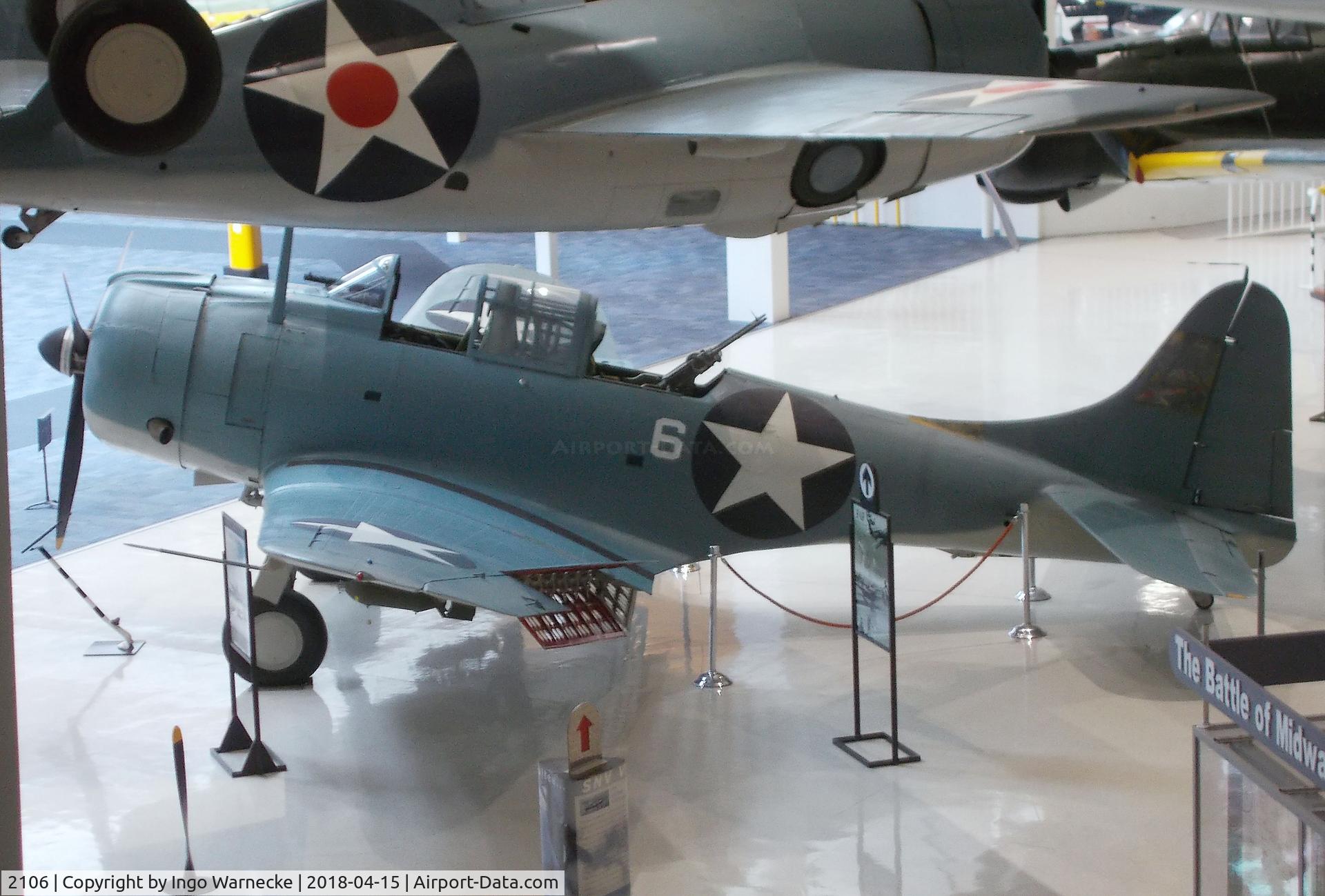 2106, 1940 Douglas SBD-2 Dauntless C/N 632, Douglas SBD-2 Dauntless at the NMNA, Pensacola FL