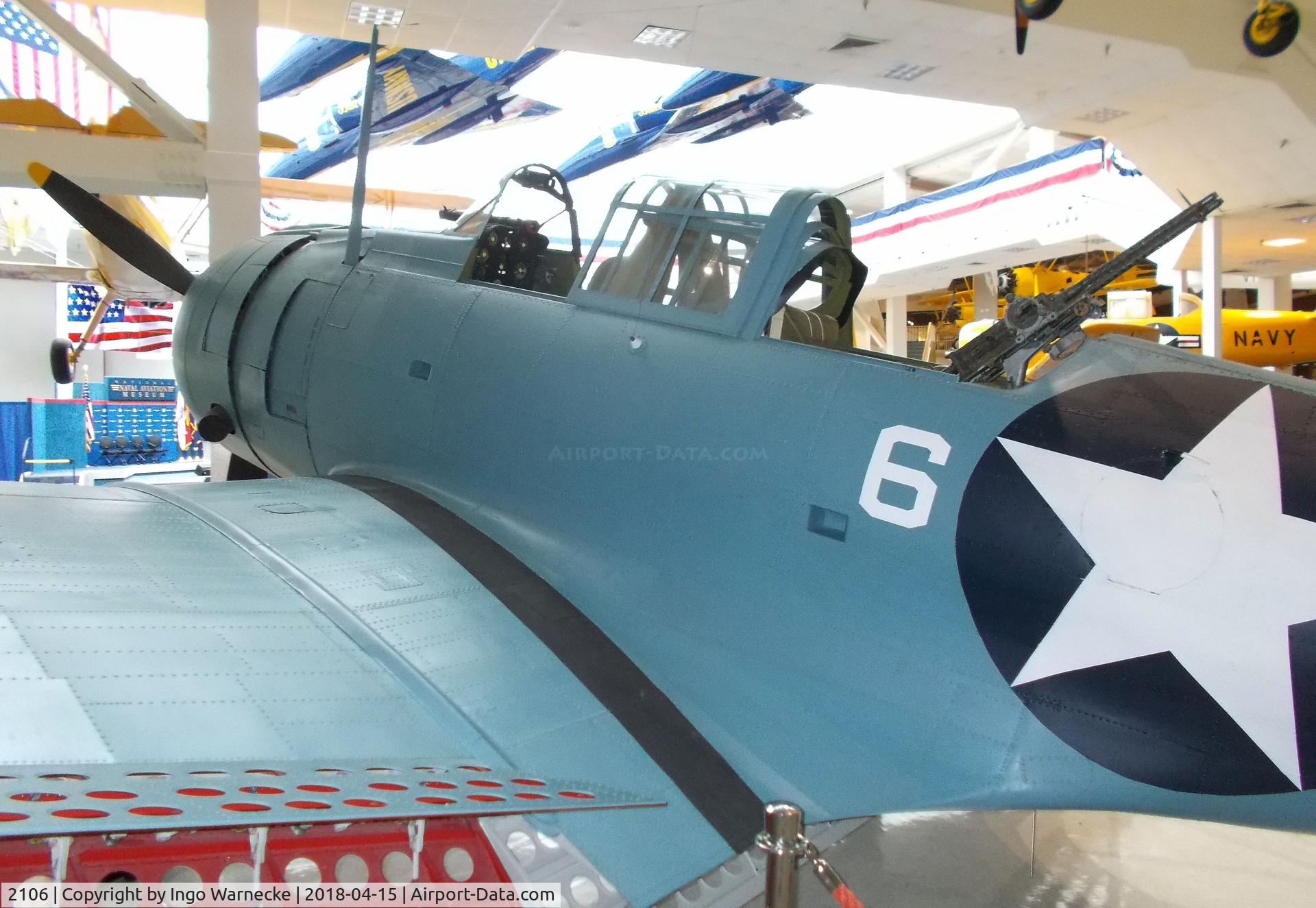 2106, 1940 Douglas SBD-2 Dauntless C/N 632, Douglas SBD-2 Dauntless at the NMNA, Pensacola FL