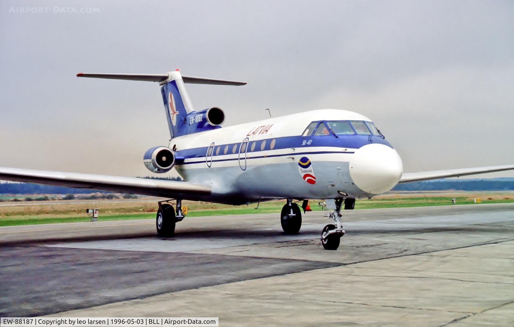 EW-88187, 1976 Yakovlev Yak-40 C/N 9620748, Billund 3.5.1996