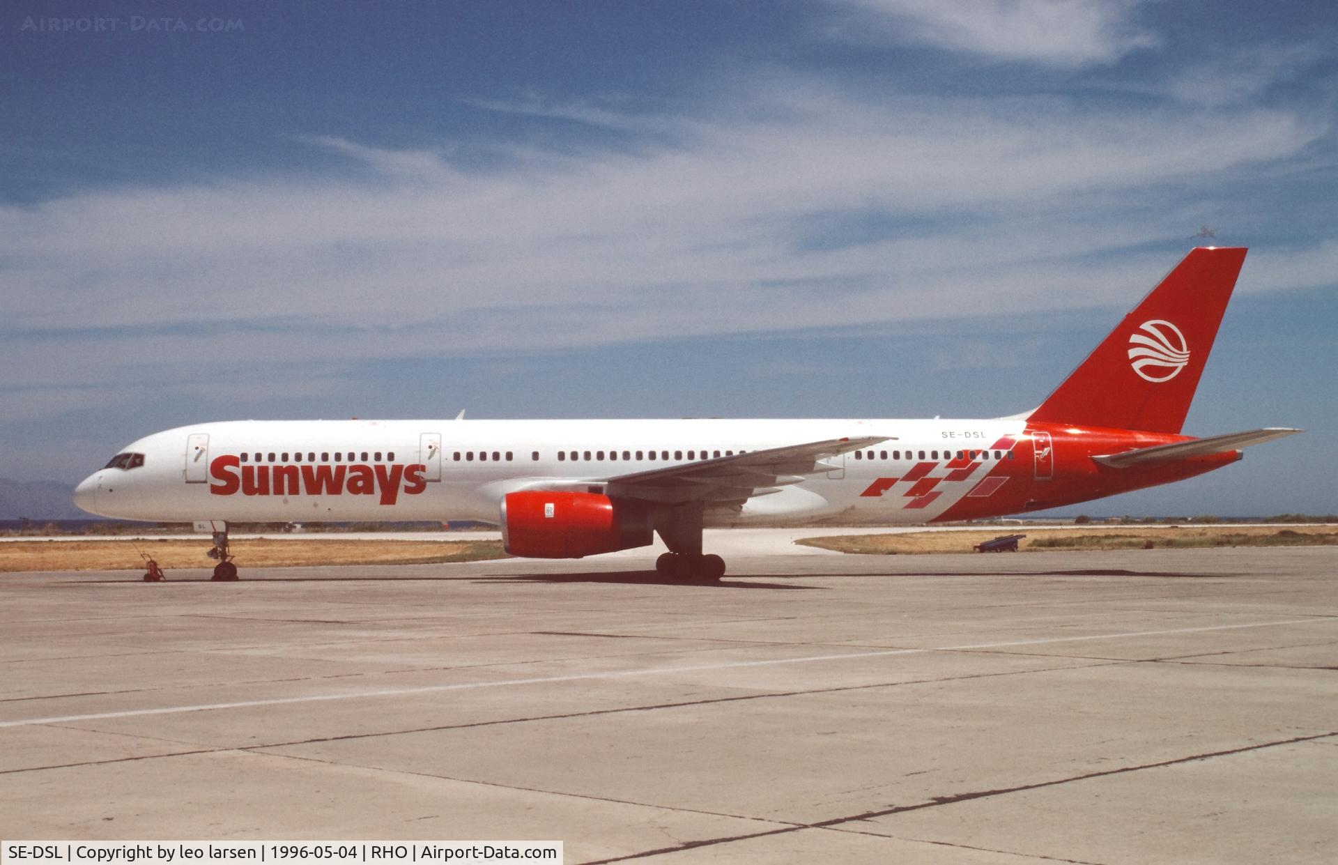 SE-DSL, 1992 Boeing 757-236 C/N 25593, Rhodos 4.5.1996