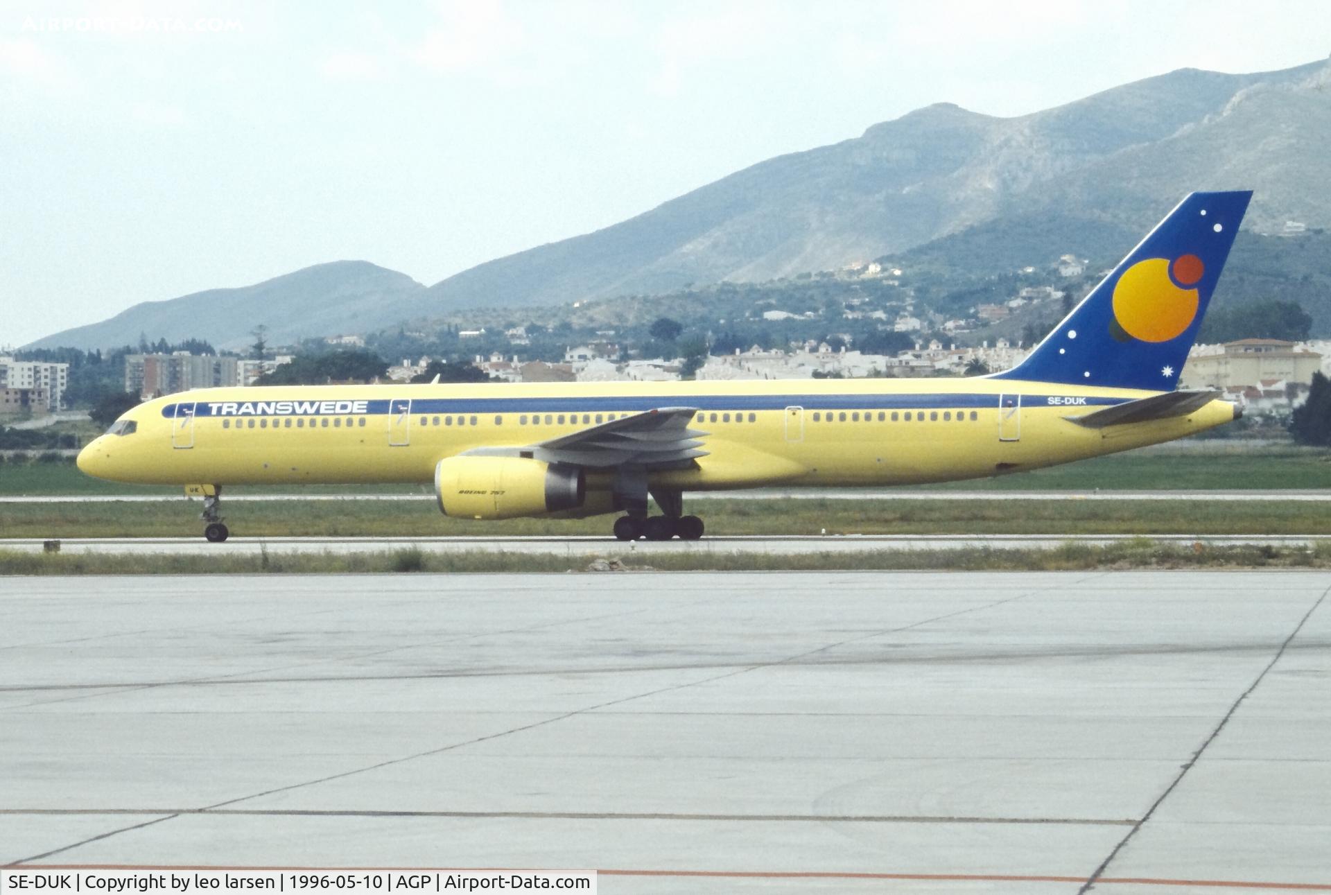 SE-DUK, 1991 Boeing 757-236 C/N 25054, Malaga 10.5.1996