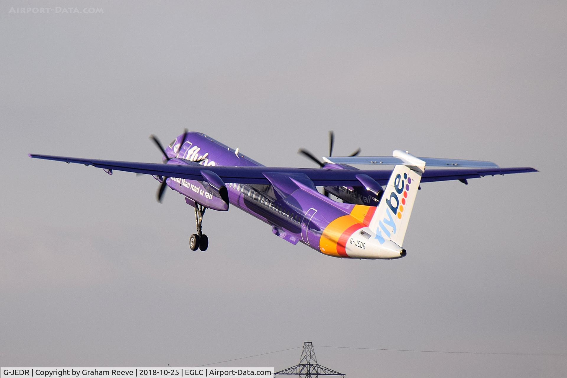 G-JEDR, 2003 De Havilland Canada DHC-8-402Q Dash 8 C/N 4087, Departing from London City Airport.