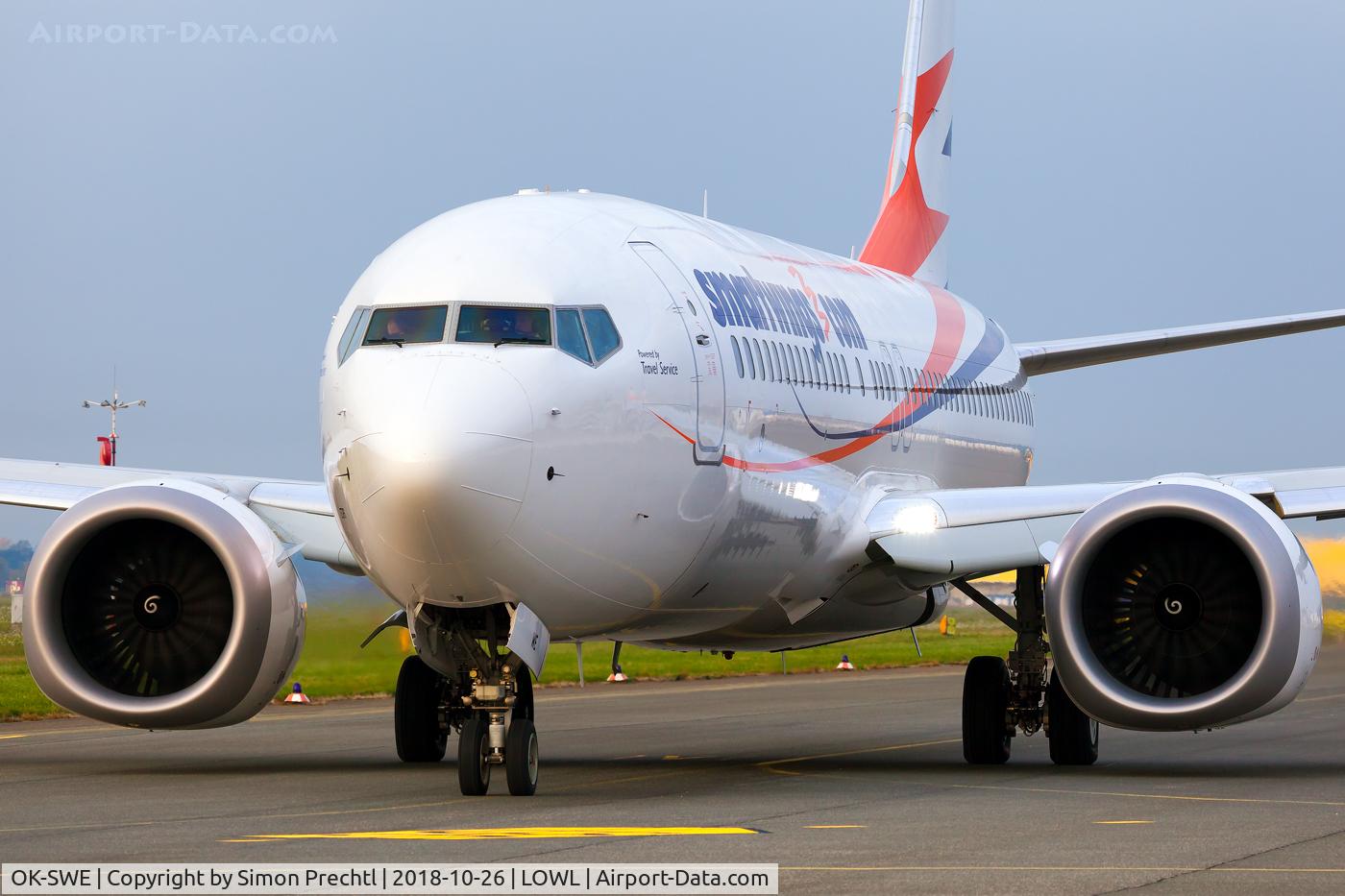 OK-SWE, 2018 Boeing 737-8 MAX C/N 64937, OK-SWE @ Linz Airport