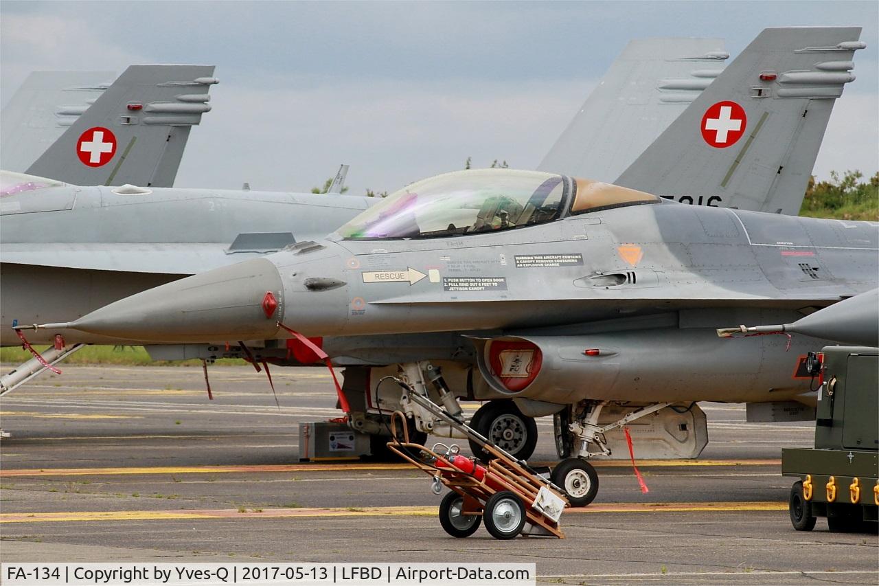 FA-134, SABCA F-16AM Fighting Falcon C/N 6H-134, Belgian Air Force SABCA F-16AM Fighting Falcon, Flight line, Bordeaux-Mérignac BA 106 (LFBD-BOD) Open day 2017