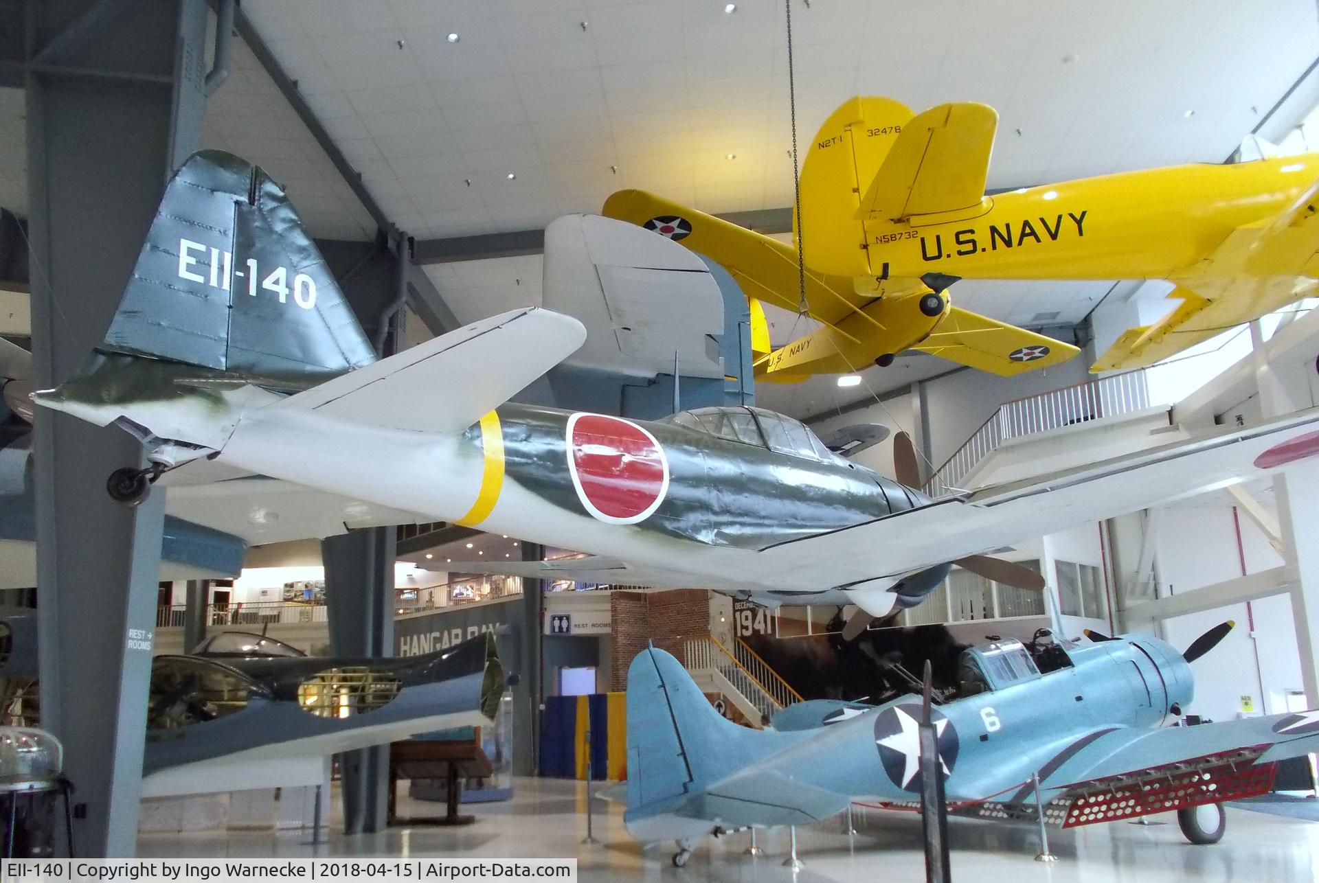 EII-140, 1942 Nakajima A6M2 Model 21 C/N 5450, Mitsubishi A6M2 ZERO at the NMNA, Pensacola FL