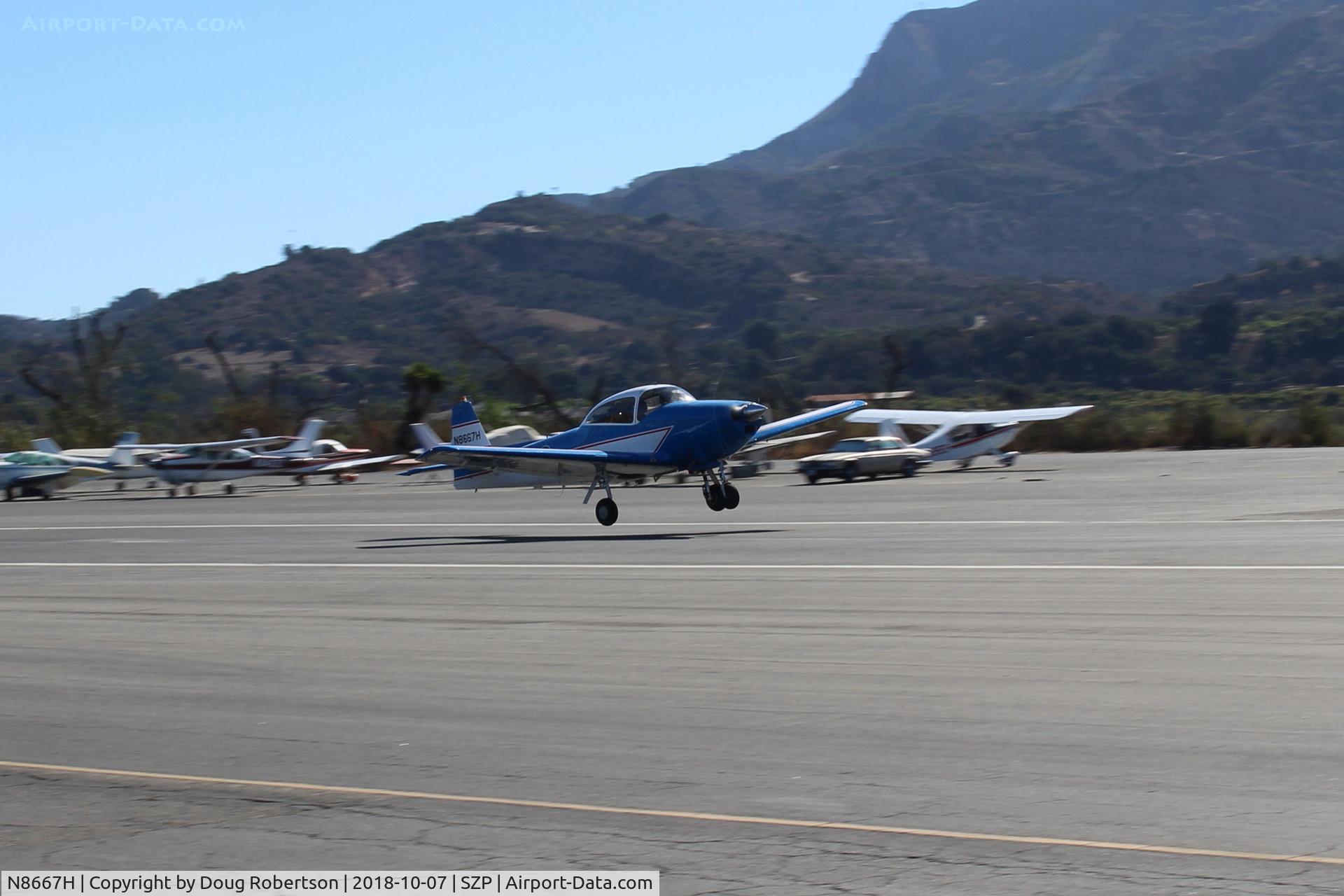 N8667H, 1947 North American Navion C/N NAV-4-667, 1947 North American NAVION, Continental IO-520 285 Hp upgrade, Young Eagles flight, takeoff climb Rwy 22