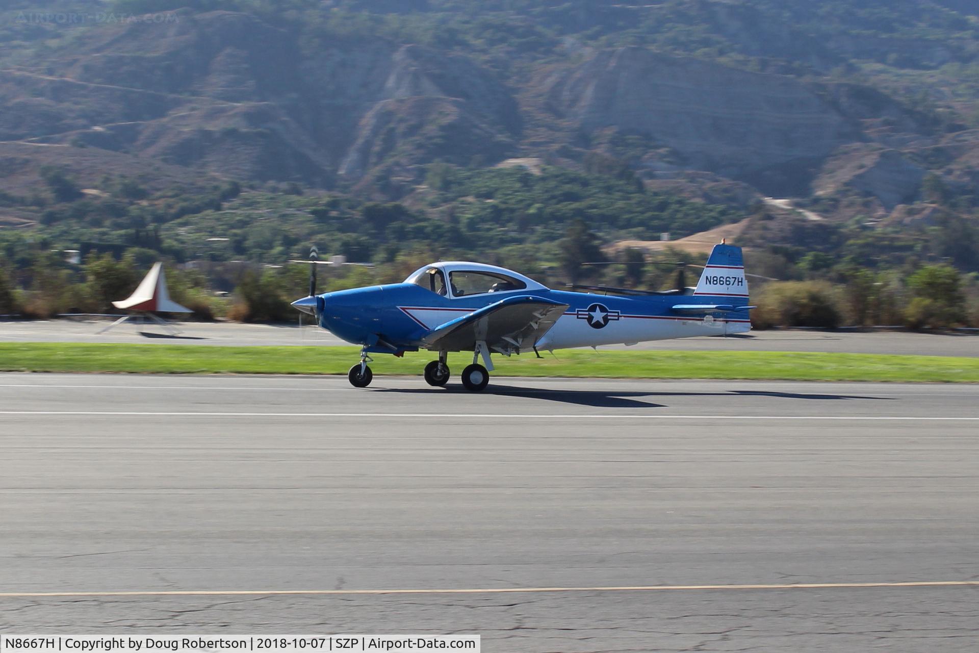 N8667H, 1947 North American Navion C/N NAV-4-667, 1947 North American NAVION, Continental IO-520 285 Hp upgrade, landing roll of test flight before giving Young Eagles rides, Rwy 04