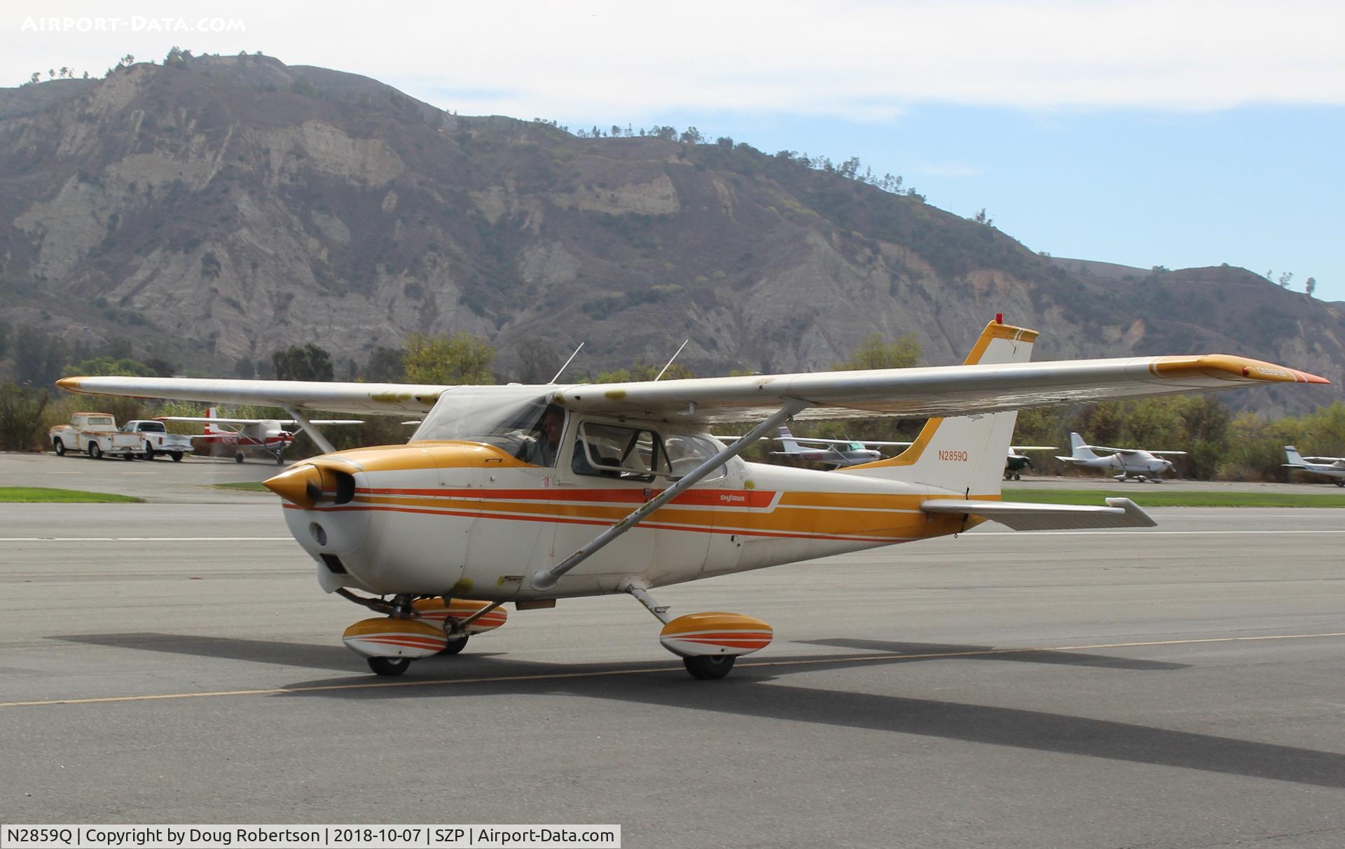 N2859Q, 1971 Cessna 172L C/N 17259859, 1971 Cessna 172 SKYHAWK, Lycoming O-320-E2D 150 Hp, taxi back