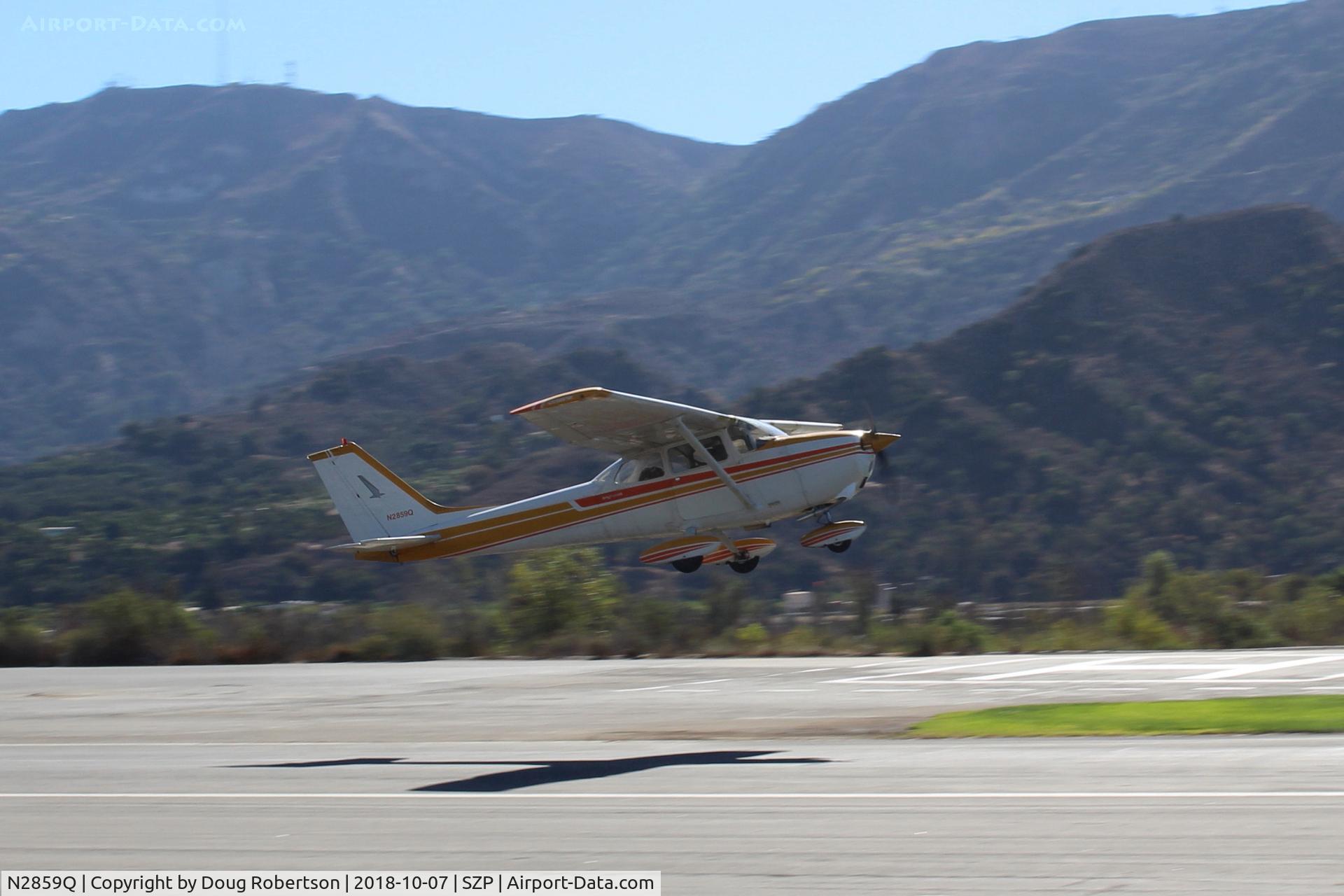 N2859Q, 1971 Cessna 172L C/N 17259859, 1971 Cessna 172L SKYHAWK, Lycoming O-320-E2D 150 Hp, takeoff climb Rwy 22