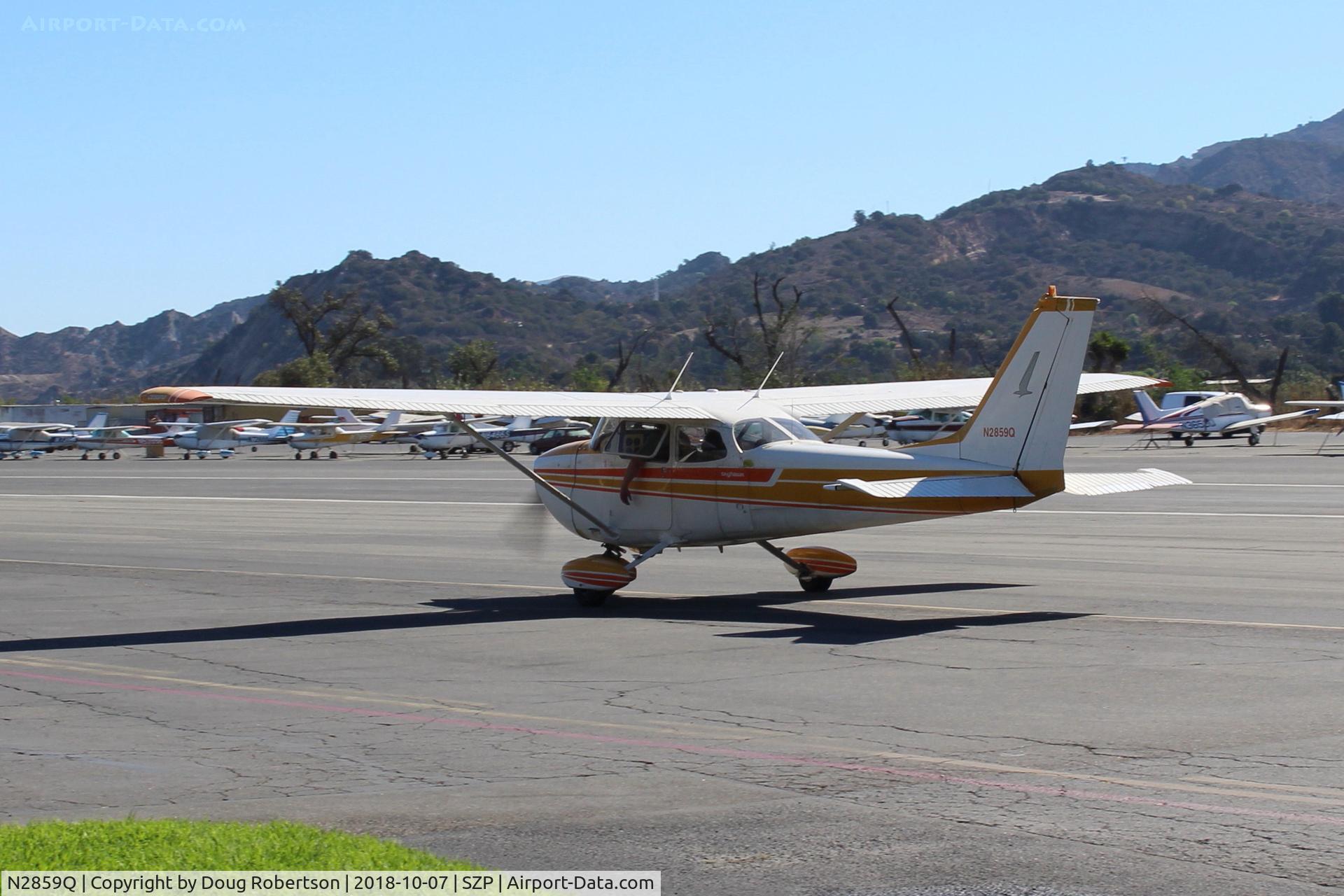 N2859Q, 1971 Cessna 172L C/N 17259859, 1971 Cessna 172L SKYHAWK, Lycoming O-320-E2D 150 Hp, taxi back