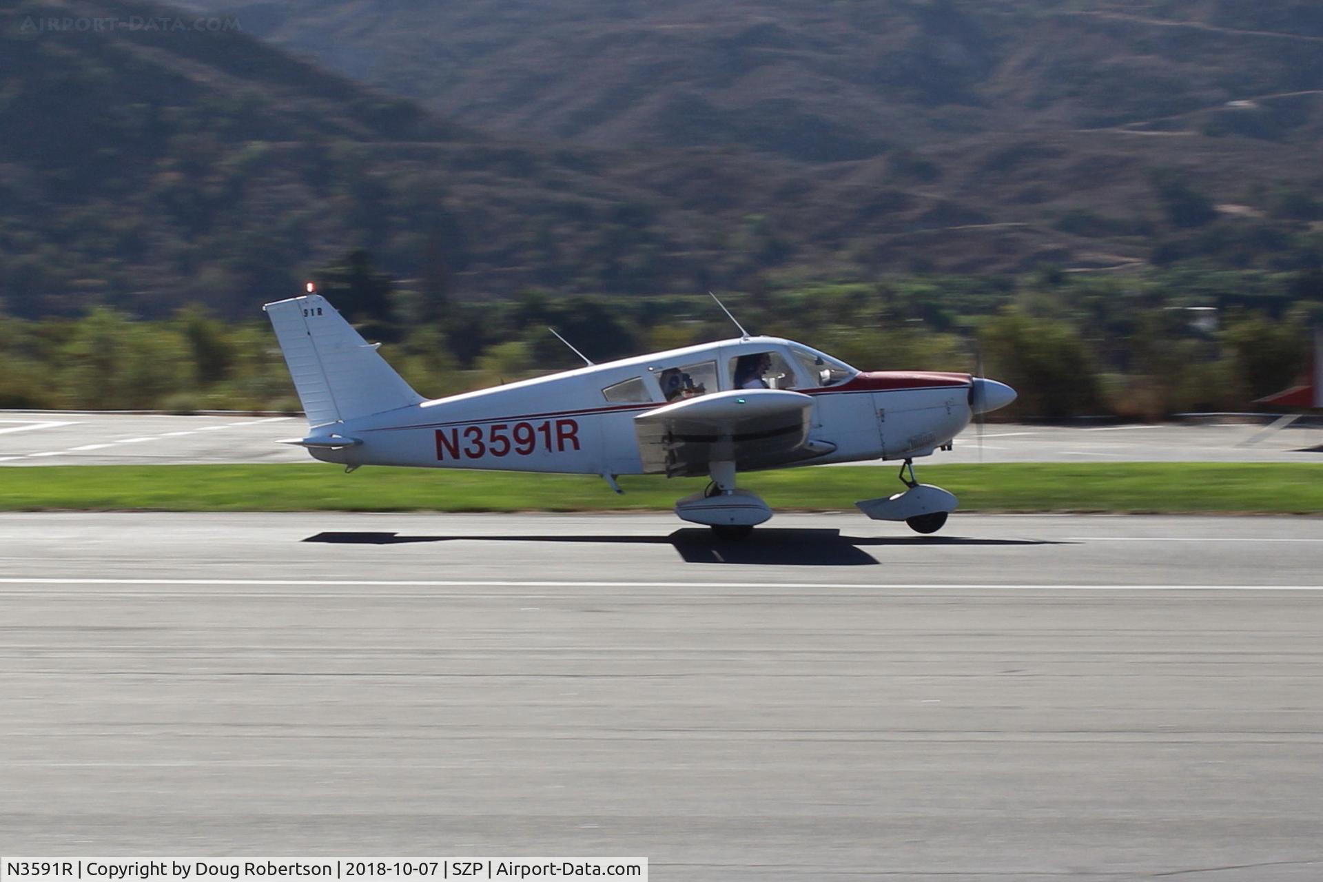 N3591R, 1970 Piper PA-28-180 Cherokee C/N 28-5704, 1970 Piper PA-28-180 CHEROKEE, Lycoming O&VO-360 180 Hp, takeoff roll Rwy 22