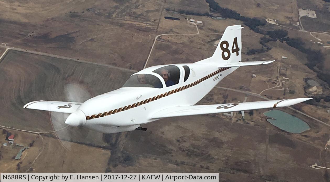 N688RS, 2004 Stoddard-Hamilton Glasair C/N 688, This Glasair  I RG is powered by Subaru.  At an average speed of 261.60 MPH, this Glasair holds the class speed Record.  This photo was taken while in formation with another Glasair