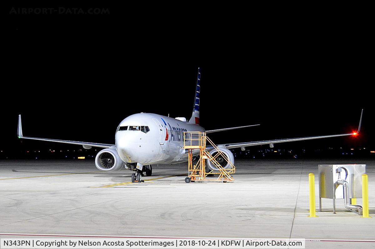 N343PN, 2017 Boeing 737-823 C/N 31270, Overnight storage at F Pad.