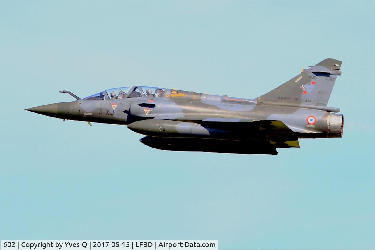 602, Dassault Mirage 2000D C/N 393, Dassault Mirage 2000D (3-XJ), Take off rwy 23, Bordeaux-Mérignac (LFBD-BOD)