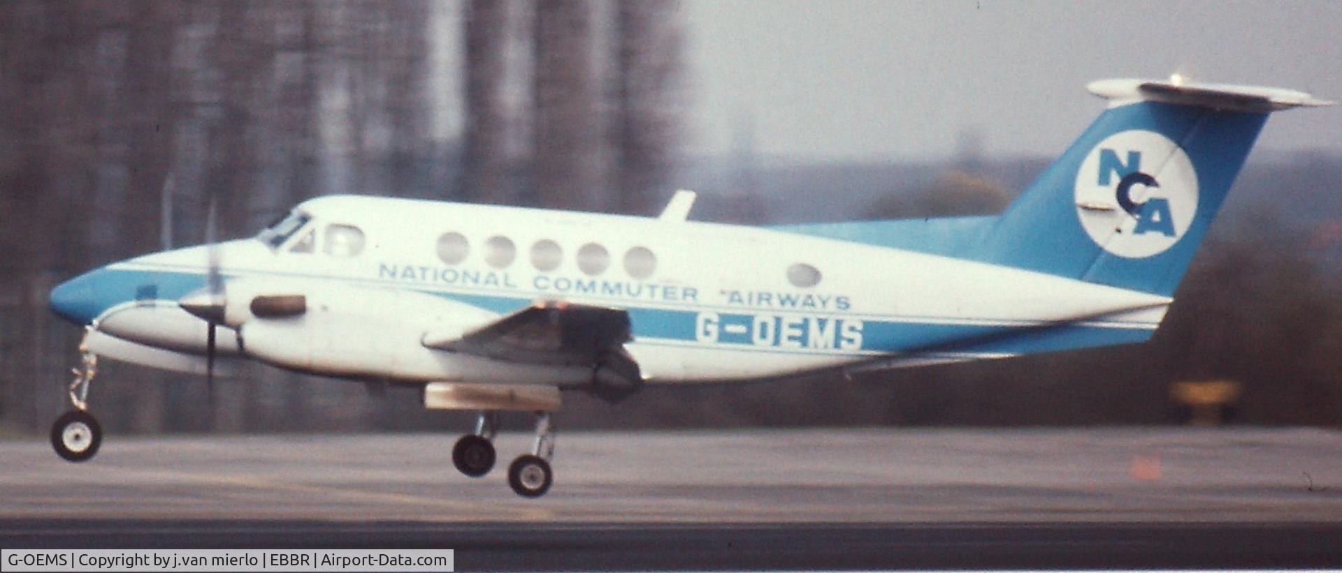 G-OEMS, 1978 Beech 200 Super King Air C/N BB-406, Landing 25L Brussels, Belgium