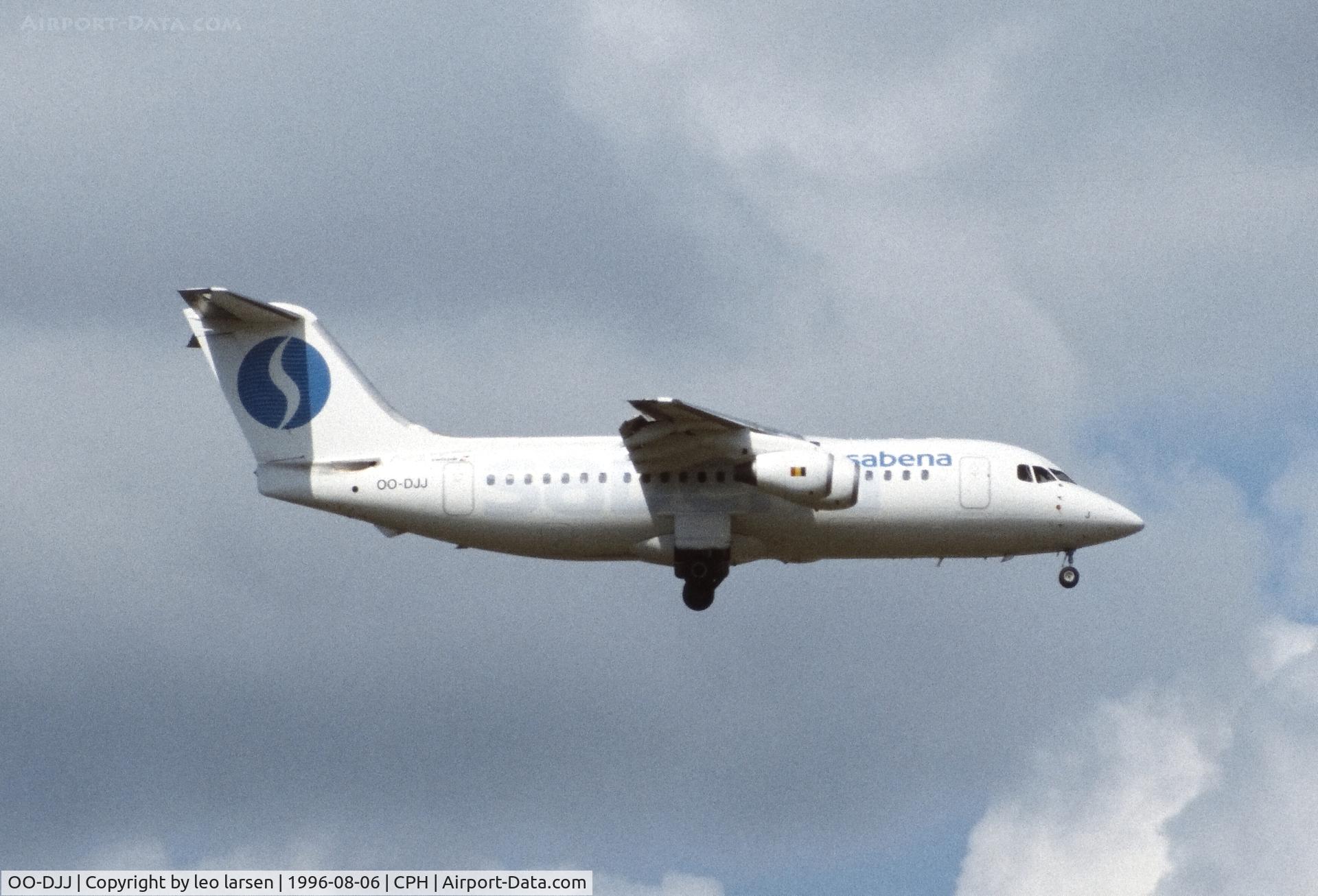 OO-DJJ, 1991 British Aerospace BAe.146-200 C/N E2196, Copenhagen 6.8.1996