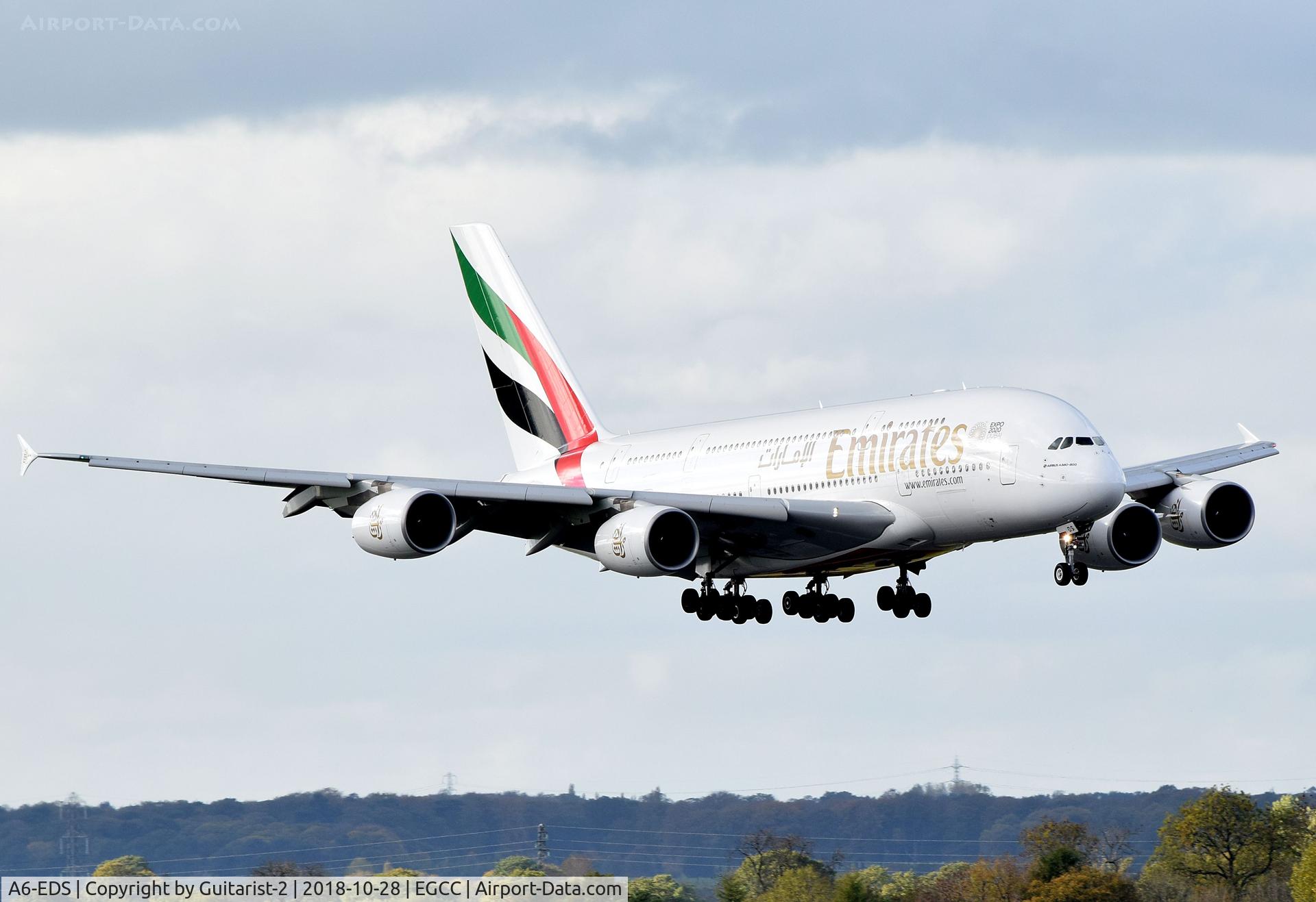 A6-EDS, 2011 Airbus A380-861 C/N 086, At Manchester