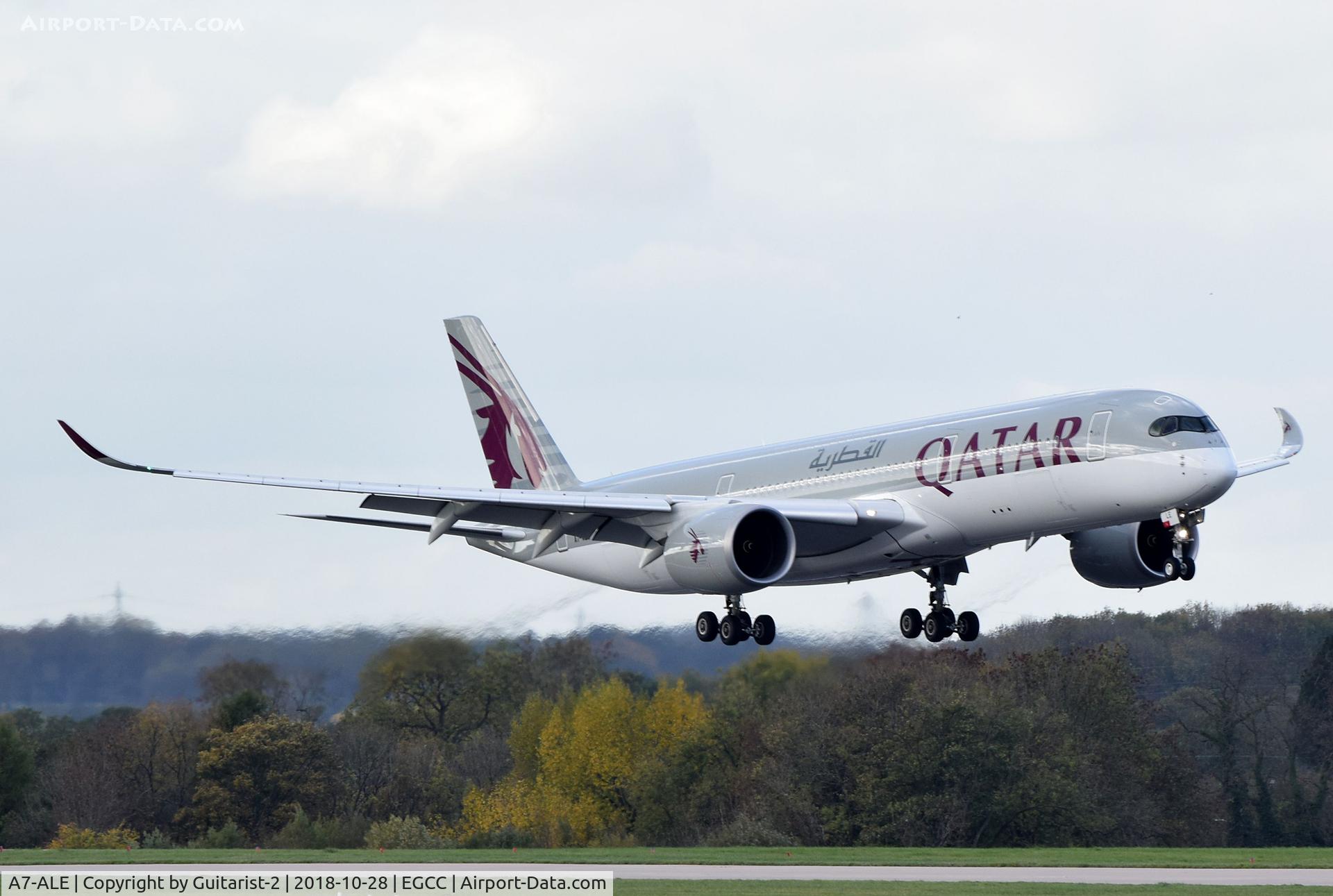 A7-ALE, 2015 Airbus A350-941 C/N 008, At Manchester