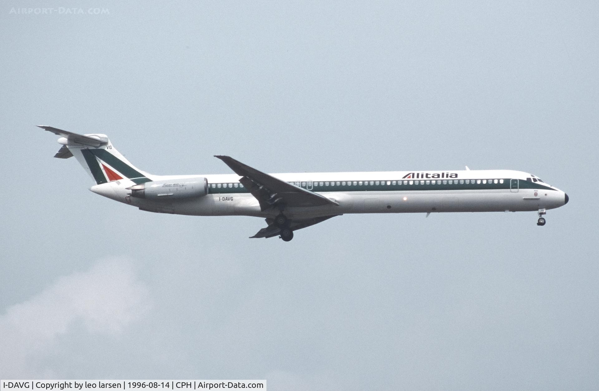I-DAVG, 1986 McDonnell Douglas MD-82 (DC-9-82) C/N 49220, Copenhagen 14.8.1996