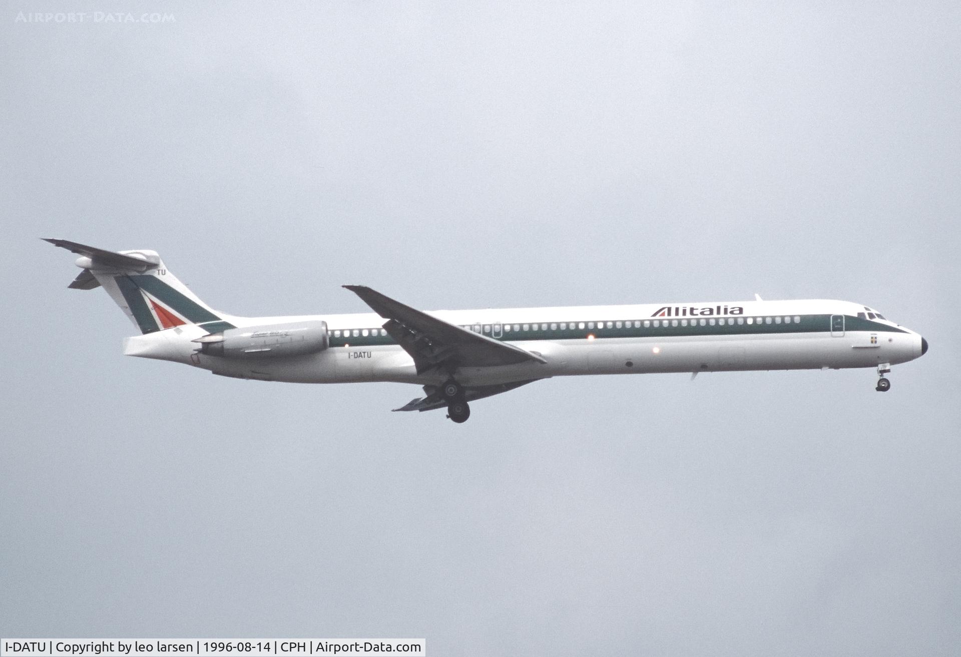 I-DATU, 1992 McDonnell Douglas MD-82 (DC-9-82) C/N 53220, Copenhagen 14.8.1996