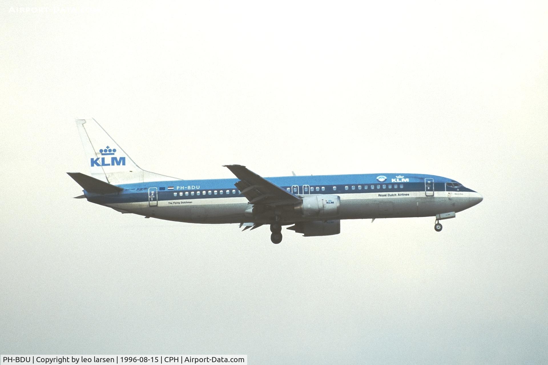 PH-BDU, 1990 Boeing 737-406 C/N 24857, Copenhagen 15.8.1996