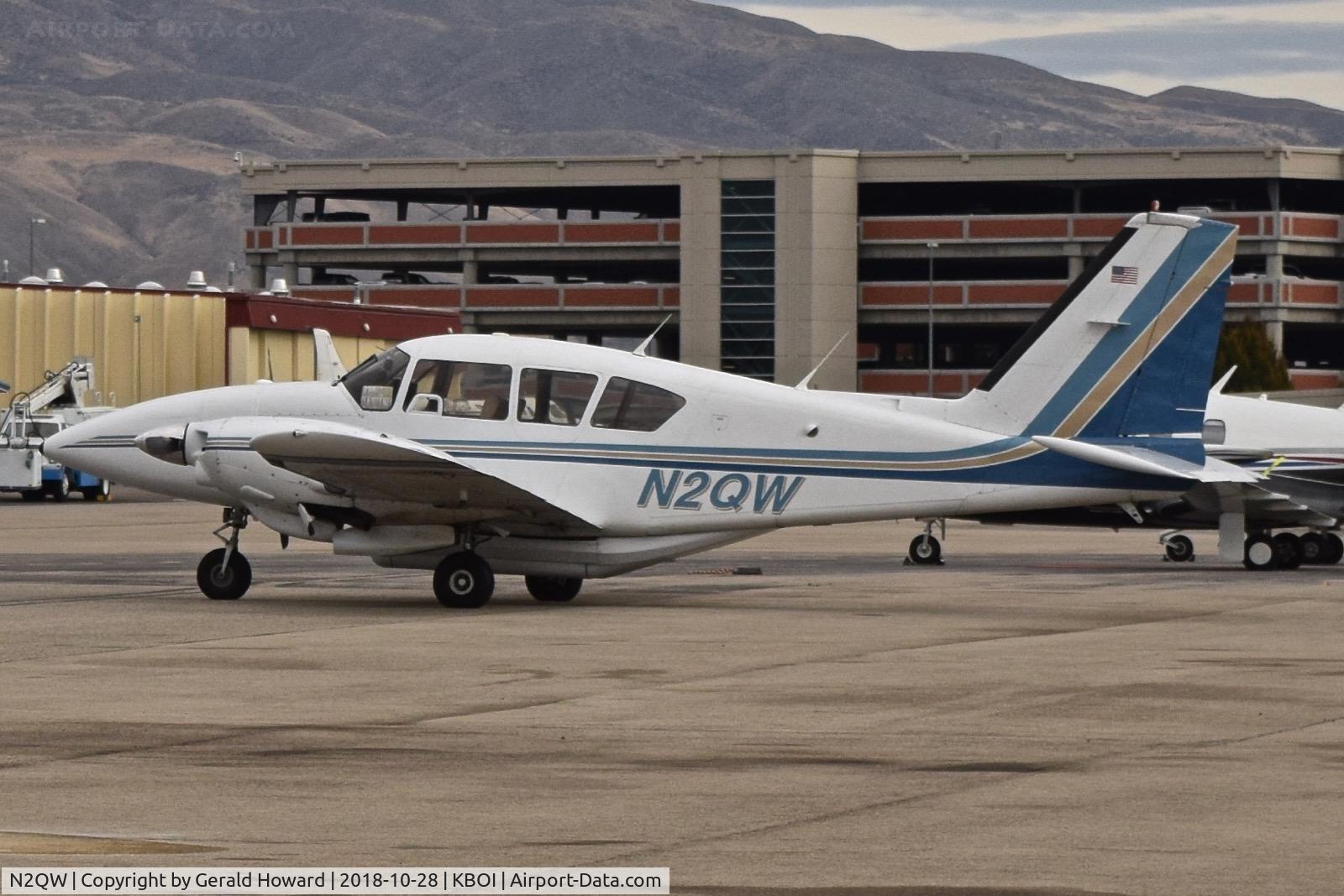 N2QW, 1977 Piper PA-23-250 C/N 27-7754126, Parked on the north GA ramp.