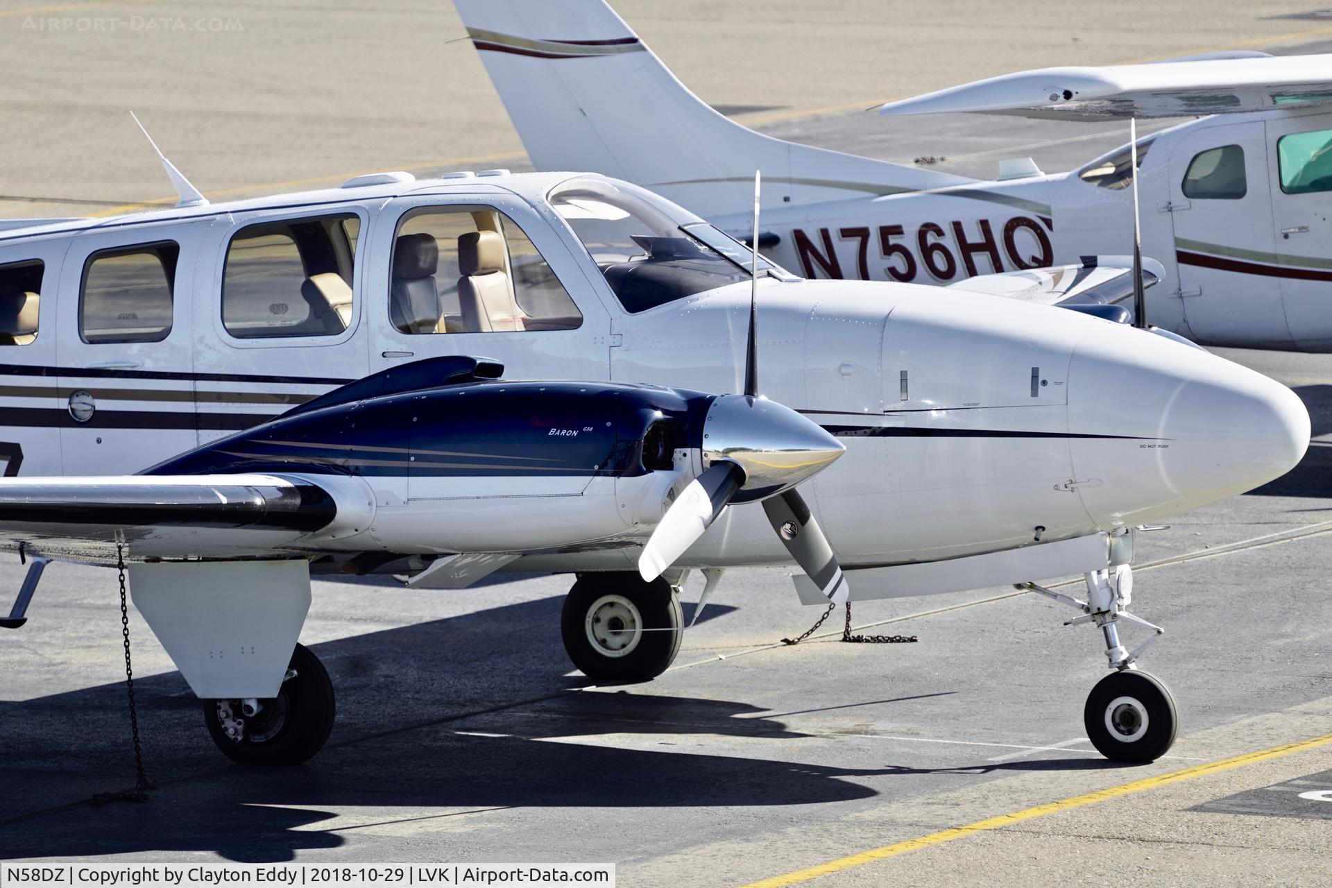 N58DZ, Hawker Beechcraft G58 C/N TH-2256, Livermore Airport California 2018.