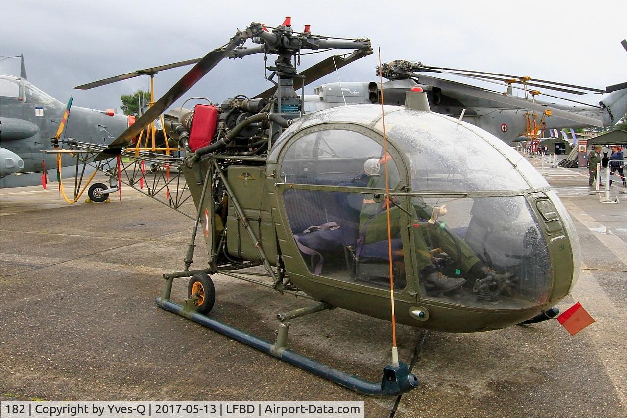 182, Sud SE-3130 Alouette II C/N 1112/C24-M182, Sud SE-3130 Alouette II, Preserved at C.A.E.A museum, Bordeaux-Merignac Air base 106 (LFBD-BOD)