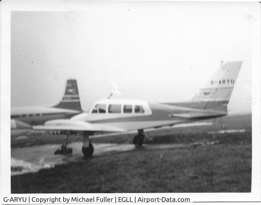 G-ARYU, Cessna 320 Skyknight C/N 320-0109, London Airport, Hunting Clan area probably early 1960s.
