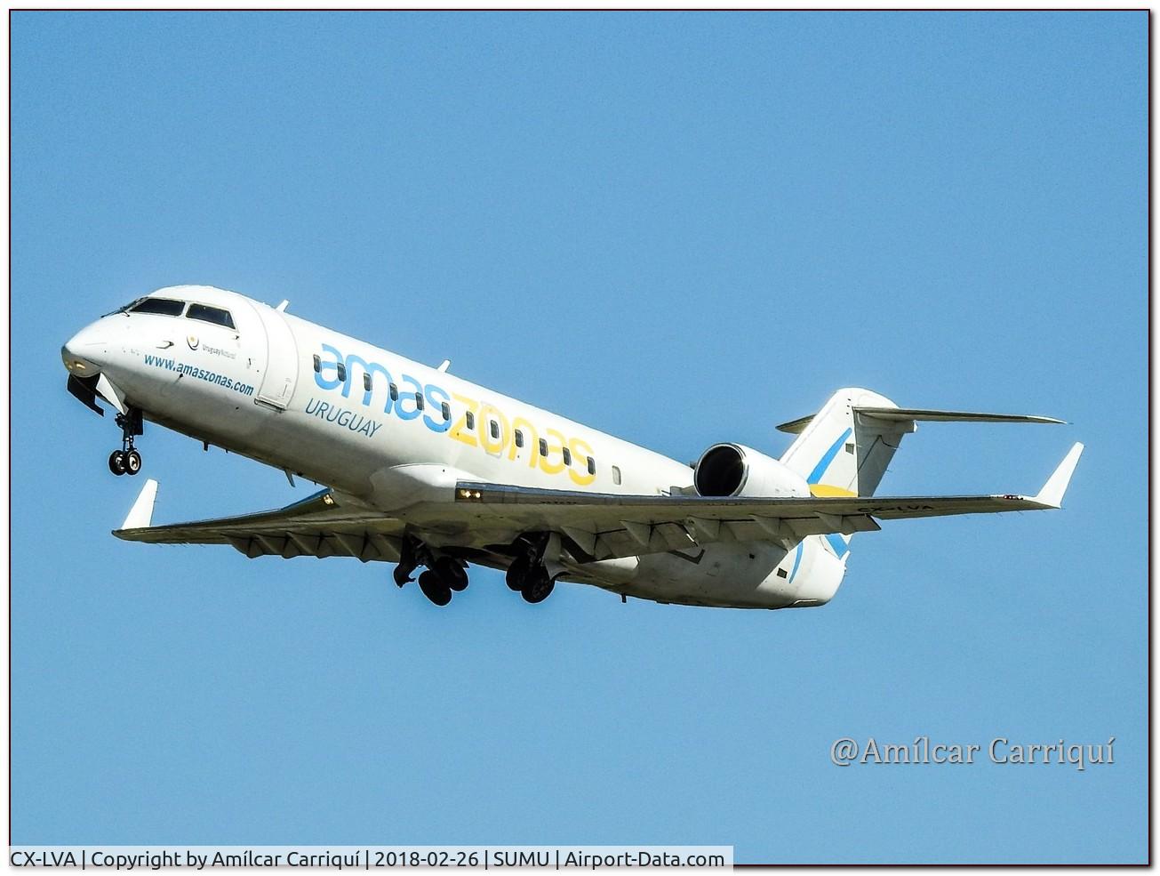 CX-LVA, 2001 Bombardier CRJ-200ER (CL-600-2B19) C/N 7561, Take Off from SUMU