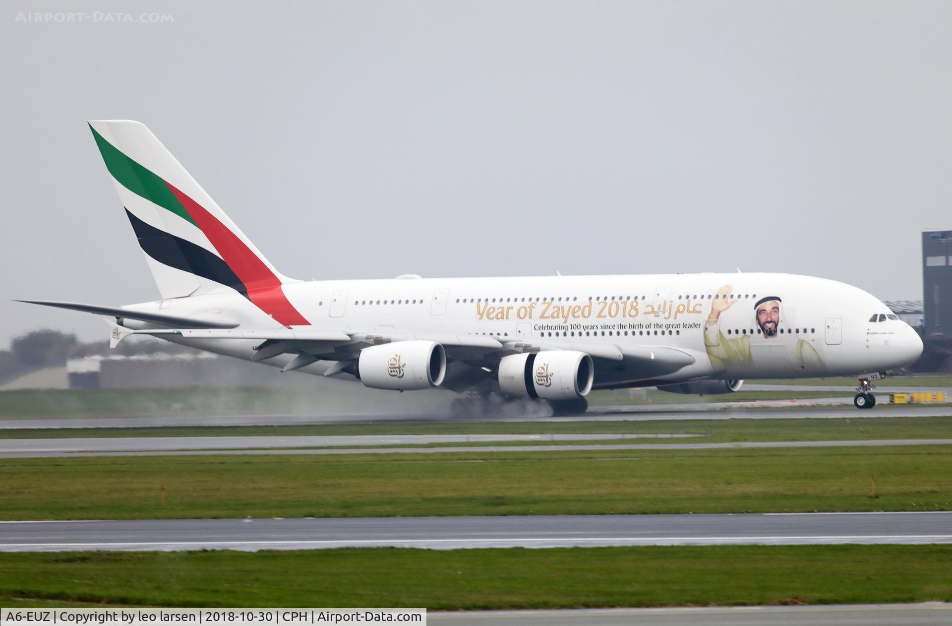 A6-EUZ, 2017 Airbus A380-842 C/N 244, Copenhagen 30.10.2018