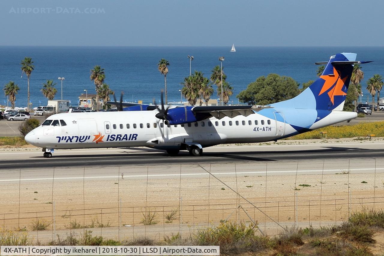 4X-ATH, 2011 ATR 72-212A C/N 931, Taxi on runway 03/21.