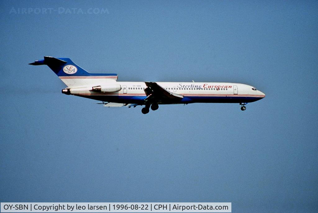 OY-SBN, 1981 Boeing 727-2B7 C/N 22163, Copenhagen 22.8.1996