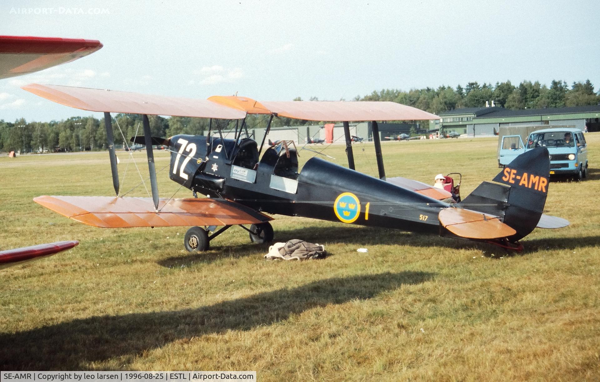 SE-AMR, 1935 De Havilland (ASJA) Sk11a Tiger Moth II (DH-82A) C/N 49, Ljungbyhed F.5 Air Base 25.8.1996