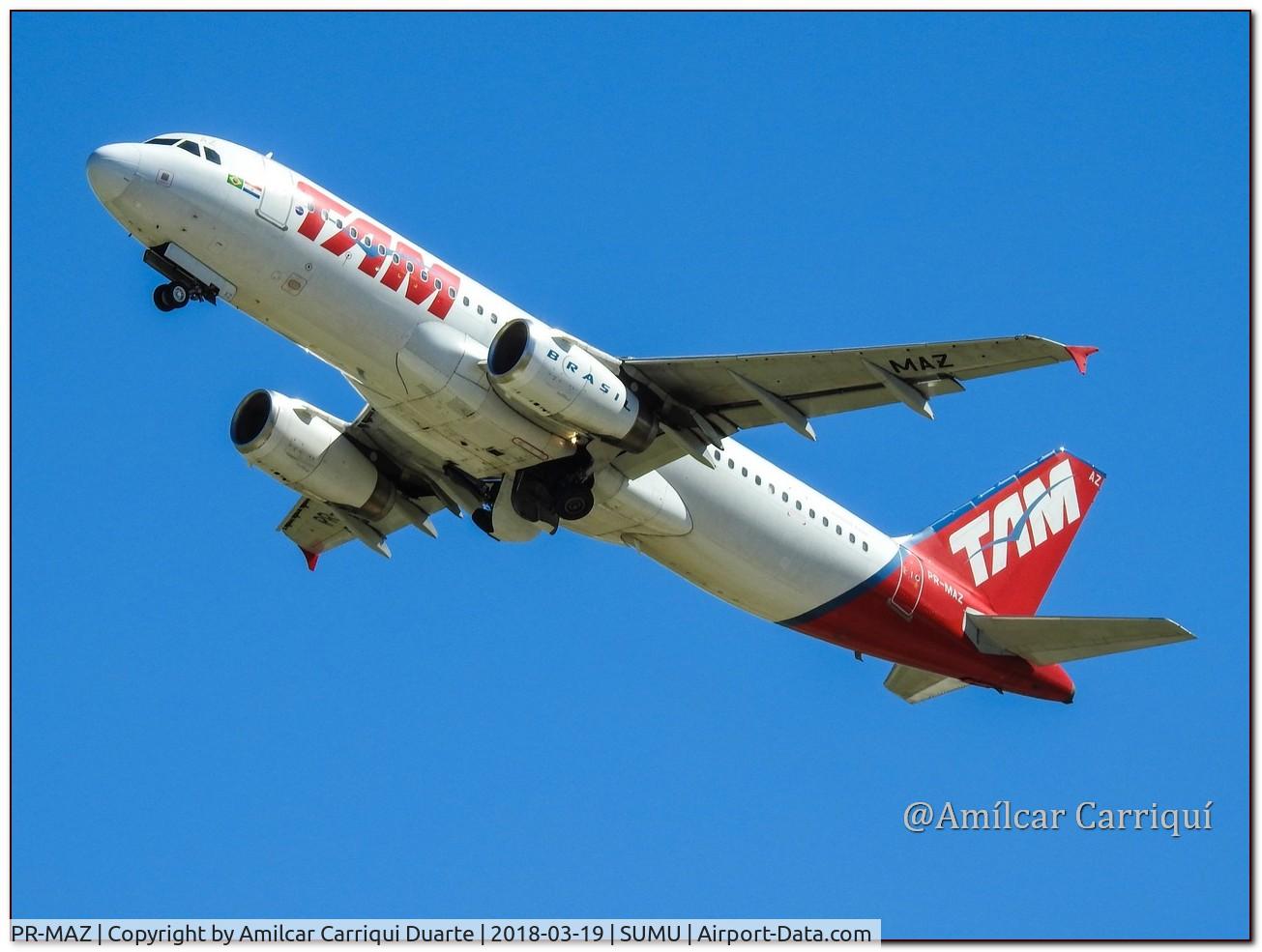 PR-MAZ, 2005 Airbus A320-232 C/N 2513, TAKE OFF FROM SUMU