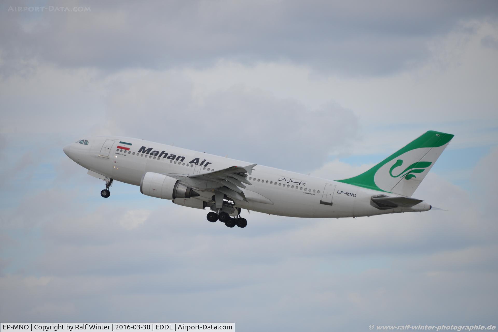 EP-MNO, 1991 Airbus A310-308 C/N 595, Airbus A310-304 - W5 IRM Mahan Air - 595 - EP-MNO - 30.03.2016 - DUS
