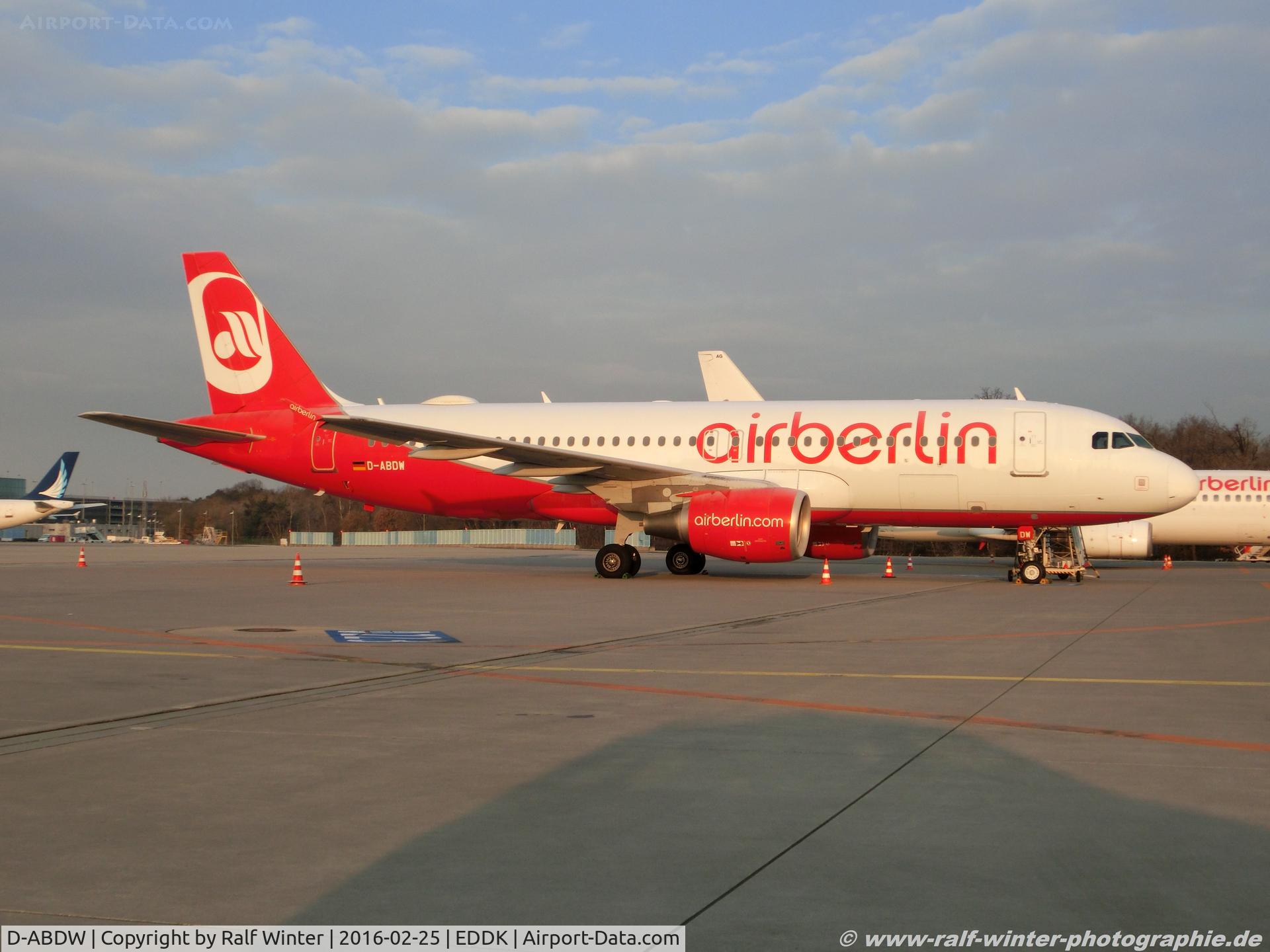 D-ABDW, 2009 Airbus A320-214 C/N 3945, Airbus A320-214 - AB BER Air Berlin - 3945 - D-ABDW - 25.02.2016 - CGN