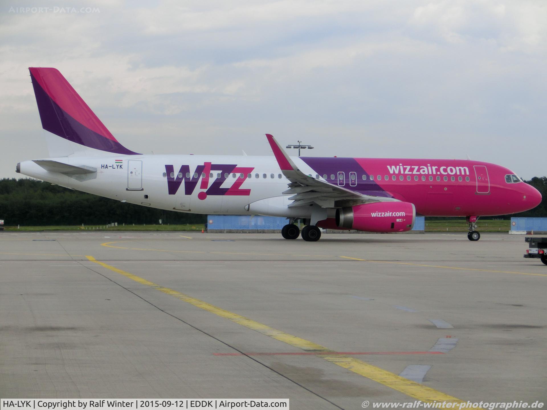 HA-LYK, 2014 Airbus A320-232 C/N 6394, Airbus A320-232(W) - W6 WZZ Wizz Air - 6394 - HA-LYK - 12.09.2015 - CGN