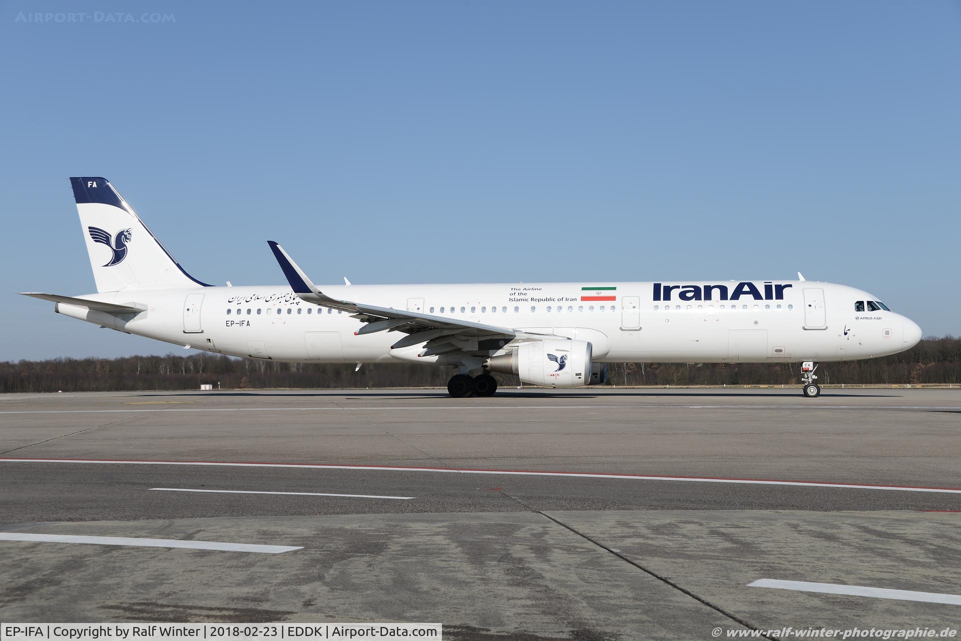 EP-IFA, 2016 Airbus A321-211 C/N 7418, Airbus A321-211(W) - IR IRA Iranair - 7418 - EP-IFA - 23.02.2018 - CGN