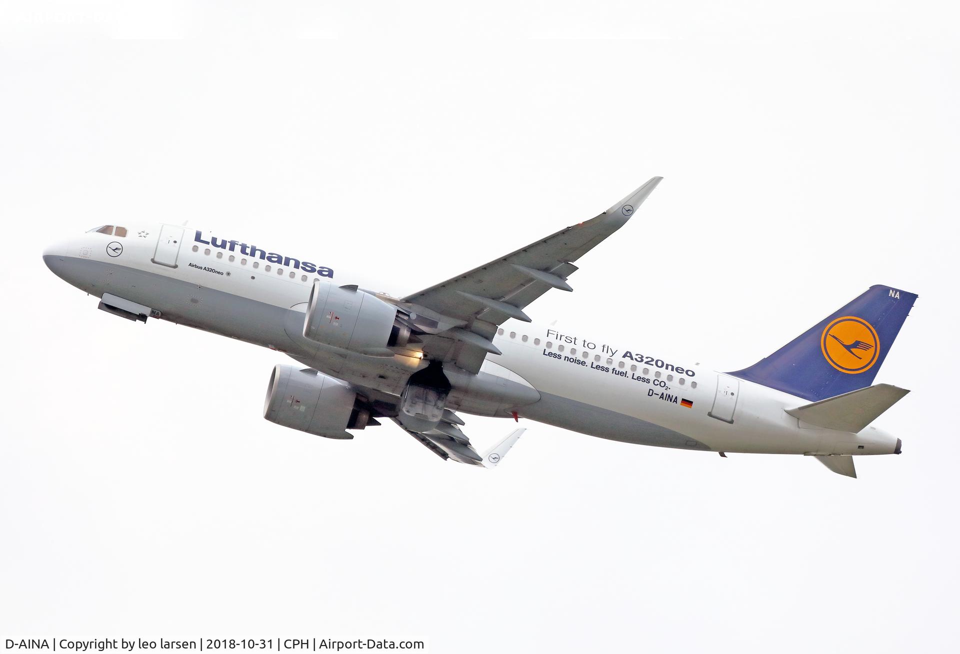 D-AINA, 2015 Airbus A320-271N C/N 6801, Copenhagen 31.10.2018