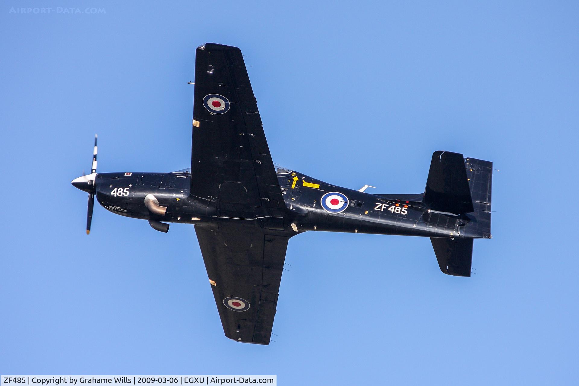 ZF485, 1992 Short S-312 Tucano T1 C/N S146/T117, Shorts Tucano T1 ZF485 1 FTS RAF, Linton-on-Ouse 6/3/09