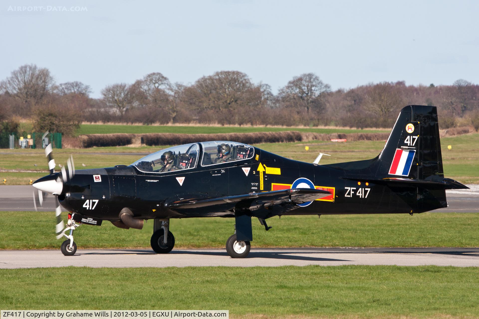 ZF417, 1992 Short S-312 Tucano T1 C/N S136/T107, Shorts Tucano T1 ZF417 1 FTS RAF, Linton-on-Ouse 5/3/12