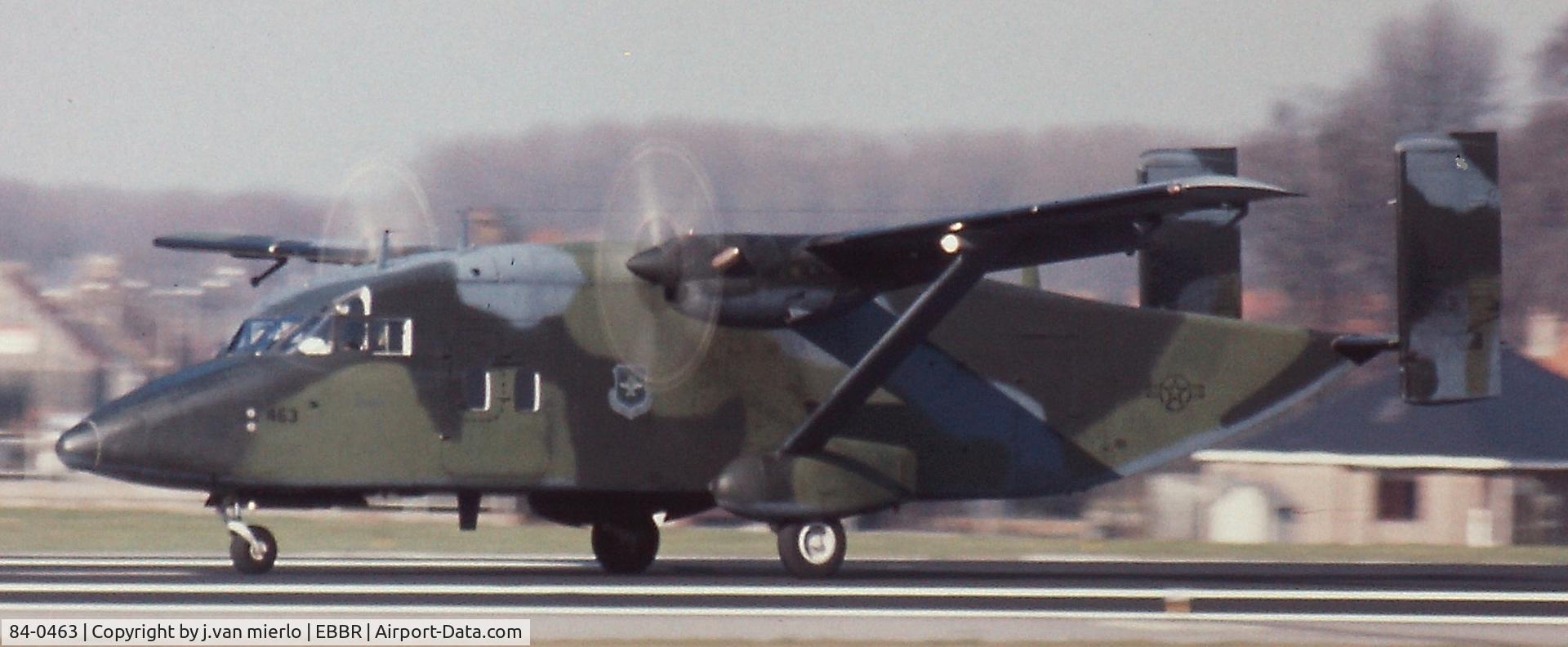 84-0463, 1984 Short C-23A Sherpa C/N SH3110, Landing at Brussels, Belgium 25L